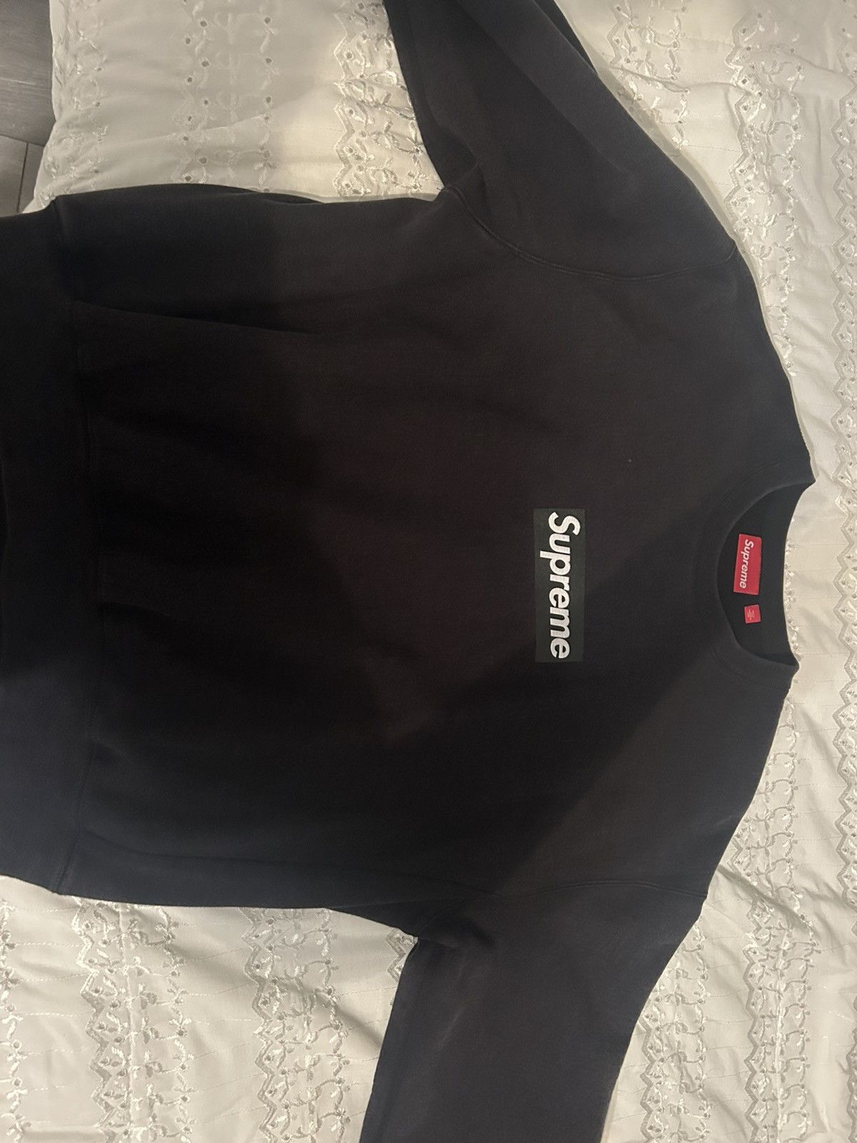 Supreme Supreme Black Washed Box Logo Crewneck Size US M / EU 48-50 / 2 - 1 Thumbnail