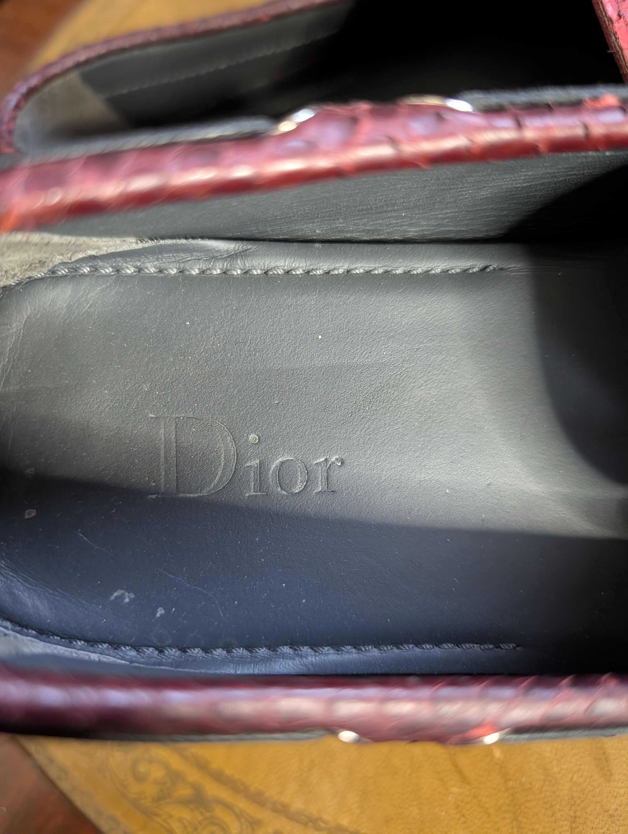 Dior KVA Genuine Python Snakeskin Red Driving Loafers 41 Size US 8 / EU 41 - 11 Thumbnail