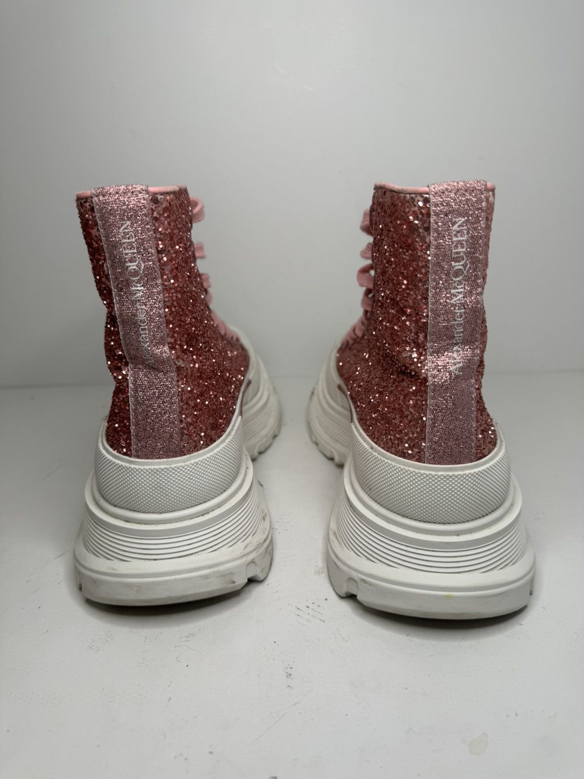 Alexander McQueen Alexander Mcqueen Tread Women’s Sneaker Pink Glitter Size US 7 / IT 37 - 4 Thumbnail