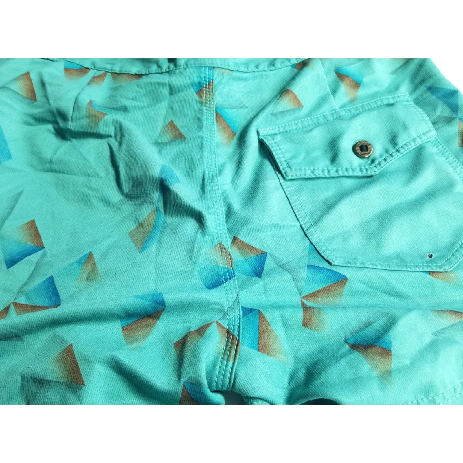 Insight Insight Mens Board Shorts 33 Green Multicolor Back Pocket Drawstring Swim Bottom See All Pics Mens Size US 33 - 6 Thumbnail