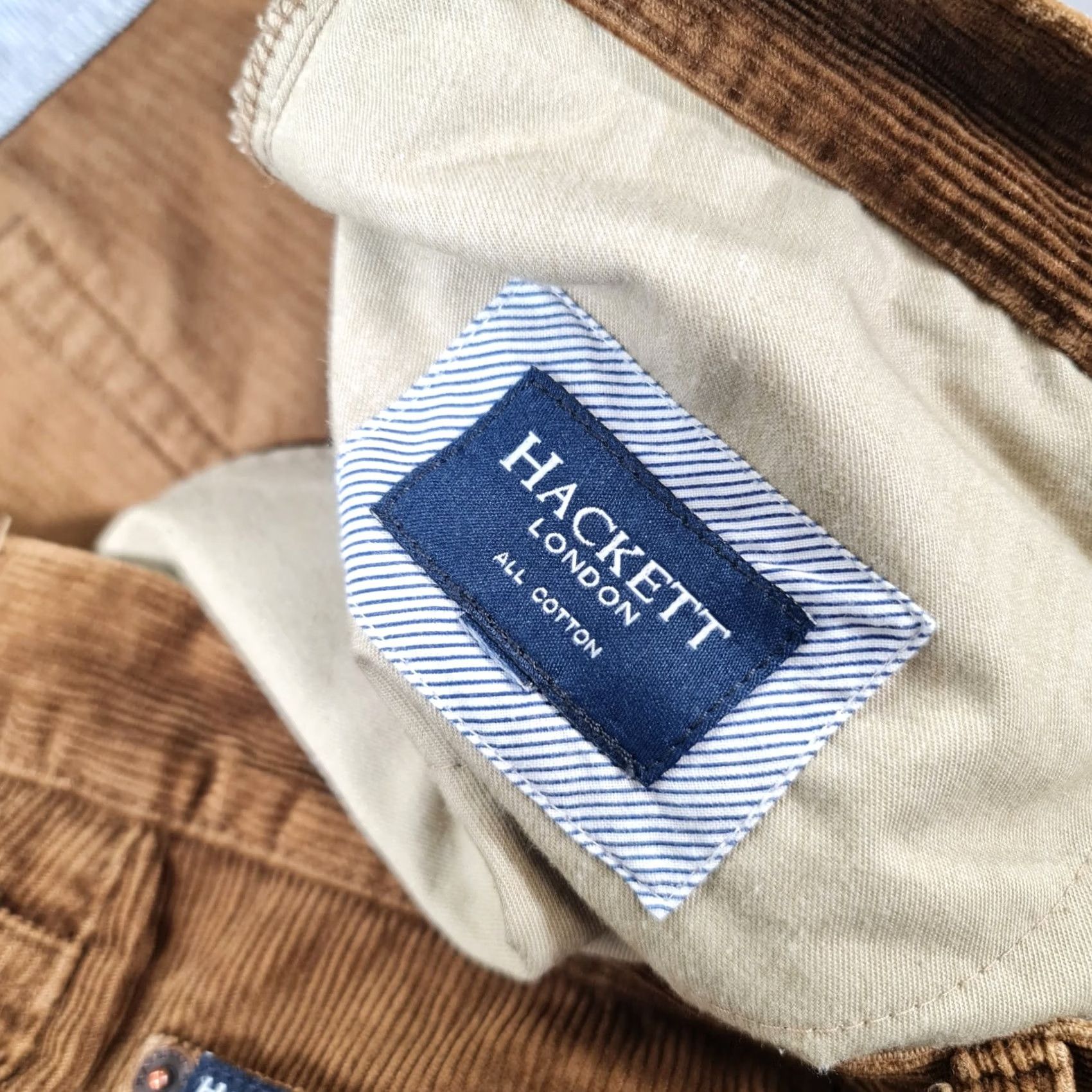 Hackett Hackett London Mens Trousers Brown Corduroy Cotton Straight Leg W36 L31 Pants Size US 36 / EU 52 - 5 Thumbnail
