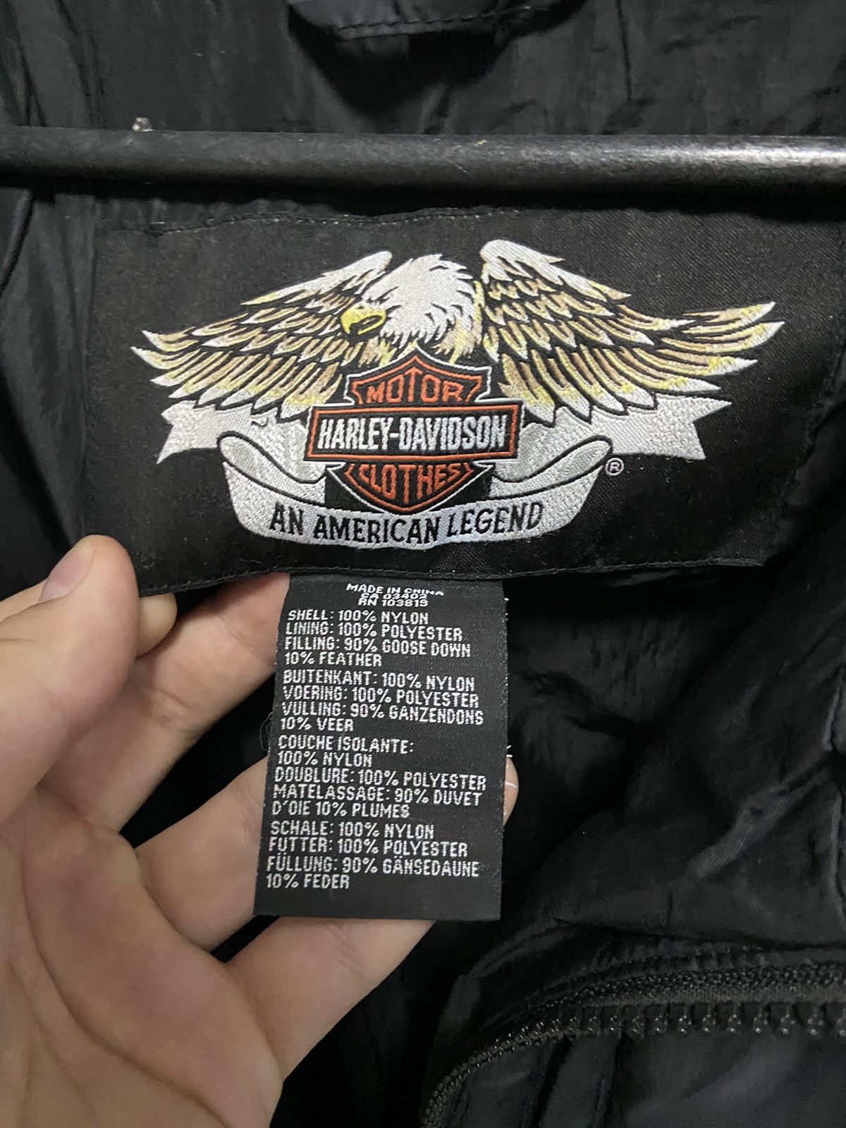 Harley Davidson × Vintage Harley Davidson skull ☠️ logo puffer jacket vintage racing Size US M / EU 48-50 / 2 - 5 Thumbnail
