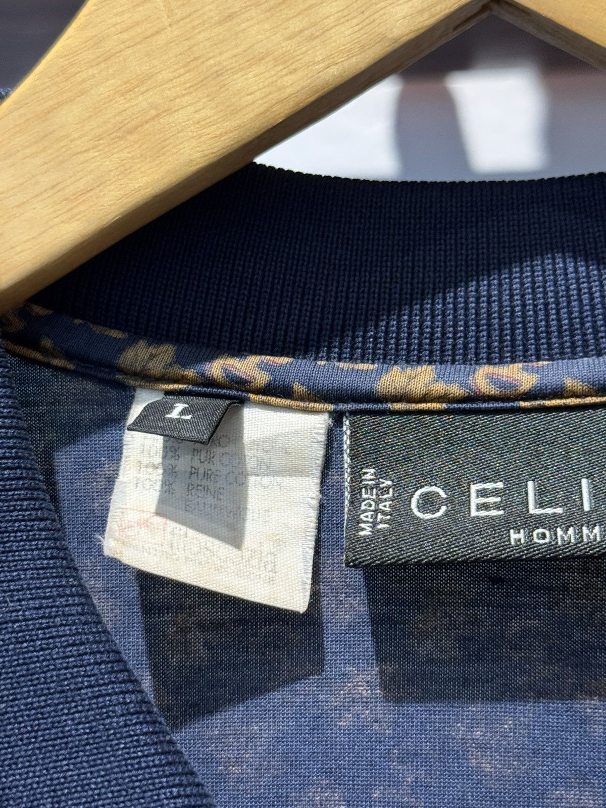 Celine 90s Celine Paris Polo Pattern Tshirt Size US L / EU 52-54 / 3 - 6 Thumbnail