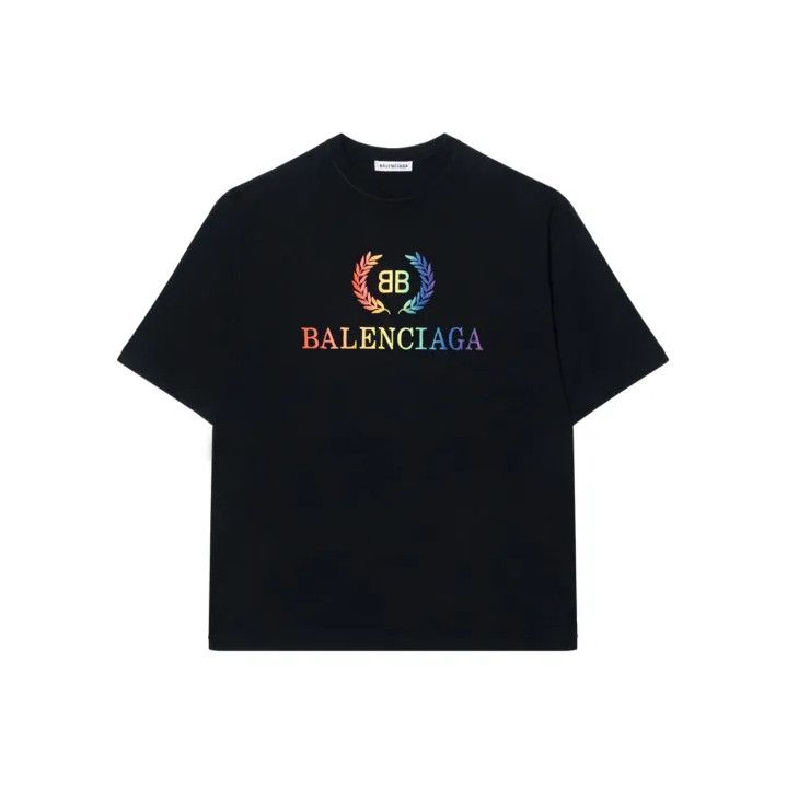Balenciaga Balenciaga Rainbow Logo Short Sleeve T-Shirt Size US XS / EU 42 / 0 - 1 Thumbnail