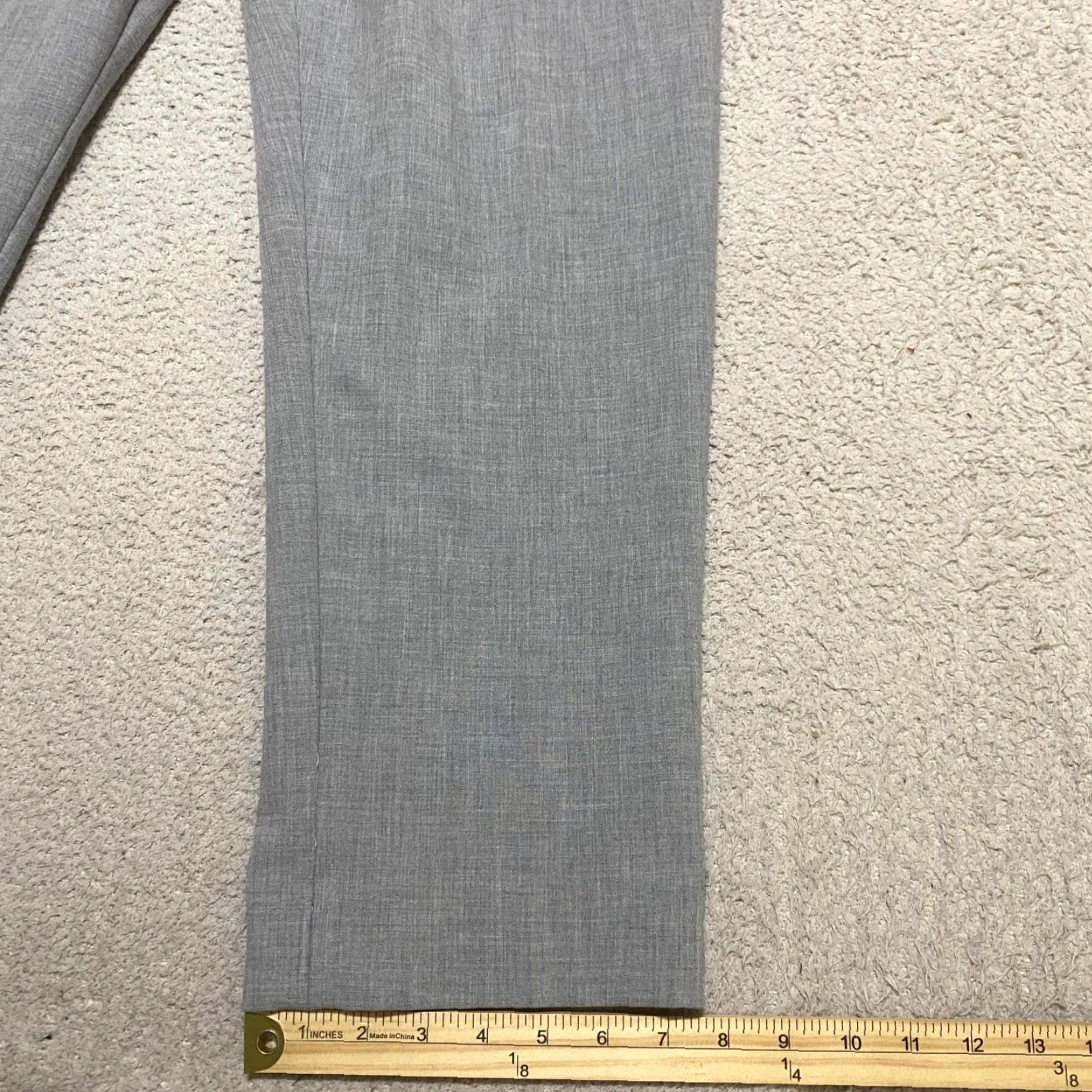 Talbots Talbots Dress Pants Womens Solid Gray Signature Straight High Rise Office/Workwear - 16 Regular Inseam 27 in Gray Front/Back Stretch Pant Size 38" / US 16 / IT 52 - 5 Thumbnail