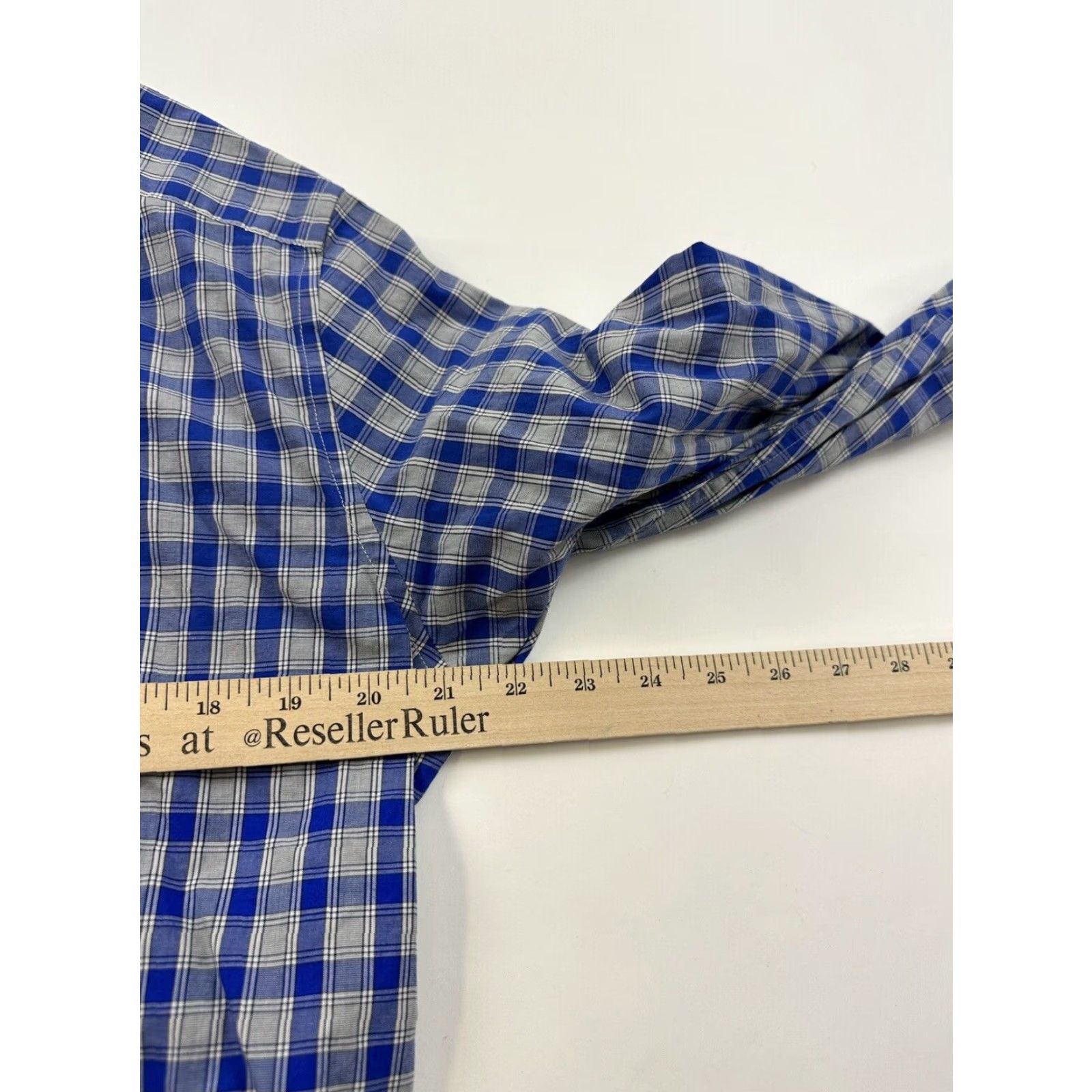 Banana Republic Banana Republic Shirt Men's Medium Blue Plaid Button-Up Long Sleeve Slim Fit Size US M / EU 48-50 / 2 - 7 Thumbnail