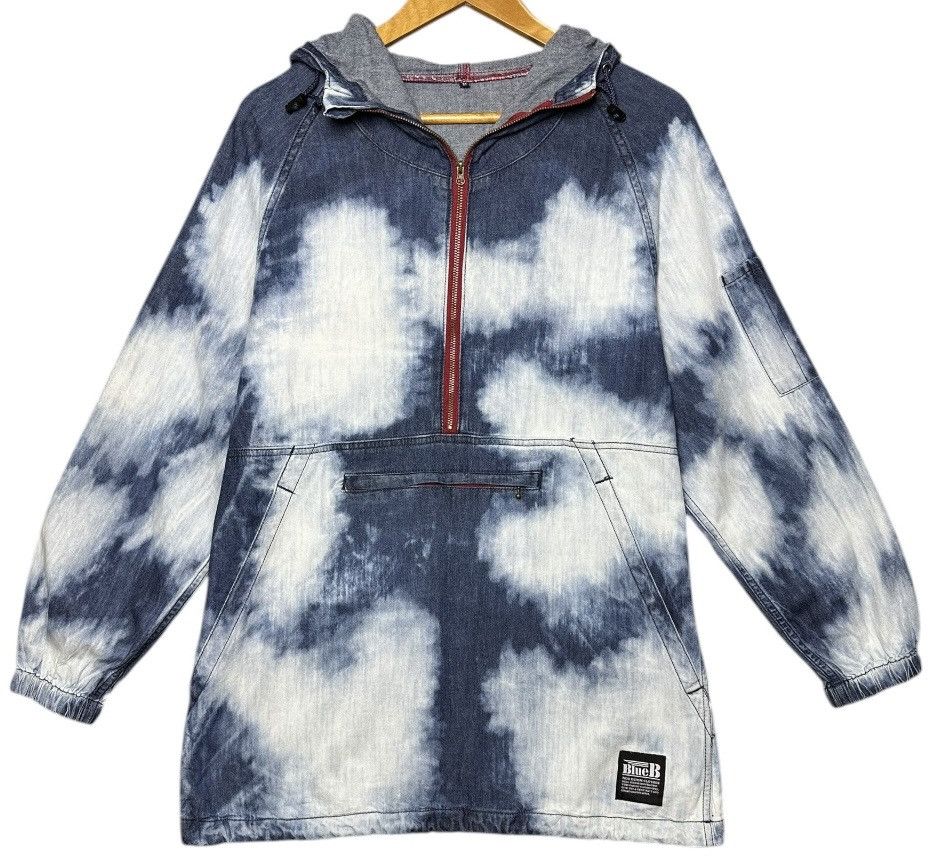 Japanese Brand Blue B Sky Blue Parka Jacket Halfzipper Size M / US 6-8 / IT 42-44 - 1 Thumbnail