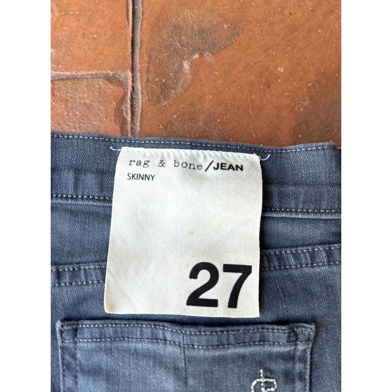 Rag & Bone Rag & Bone Skinny Jeans Women’s 27 Croxley Stretch Denim 5-Pocket City USA Slimming Jeans Gray Cotton Polyester Machine Washable Size 27" / US 4 / IT 40 - 6 Thumbnail