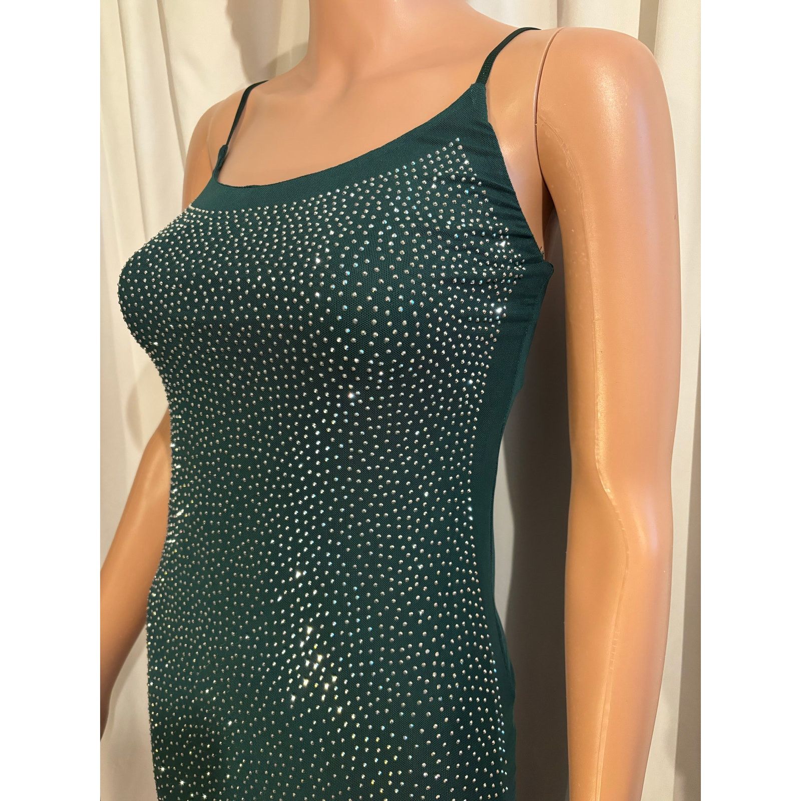 The Unbranded Brand Papermoon Emerald Rhinestone Midi Dress Size Small Size S / US 4 / IT 40 - 4 Thumbnail