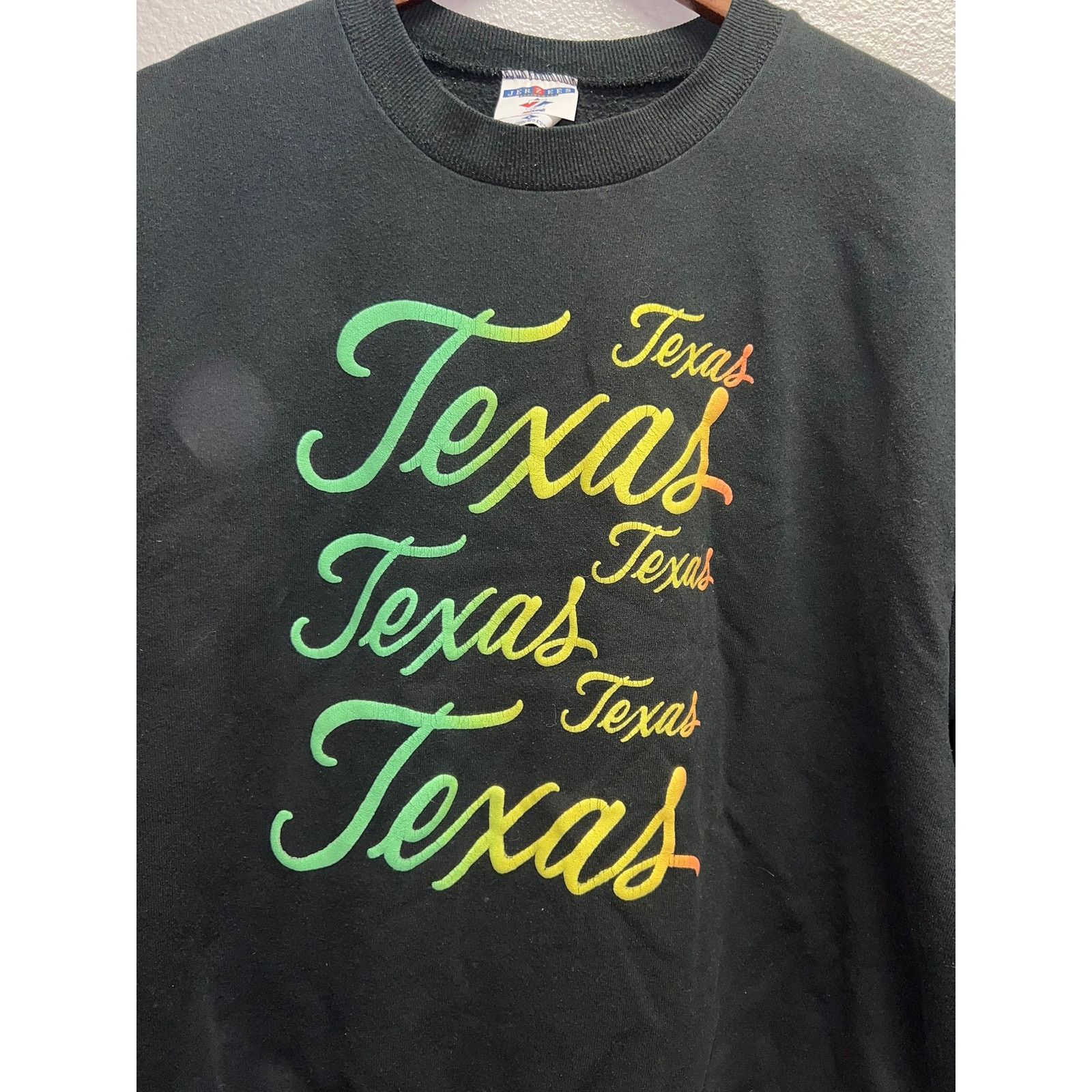 Jerzees Vintage Texas Sweatshirt Crewneck State Gradient 90s 1990s L Size US L / EU 52-54 / 3 - 2 Thumbnail