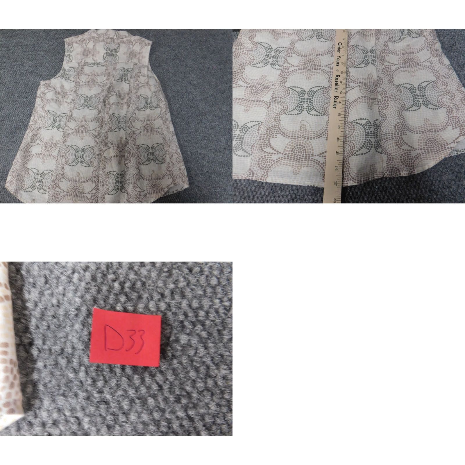 Apt. 9 Apt 9 Womens Blouse L Beige Button-Up Sleeveless Crew Neck Casual Tunic Regular Womens Size L / US 10 / IT 46 - 8 Thumbnail