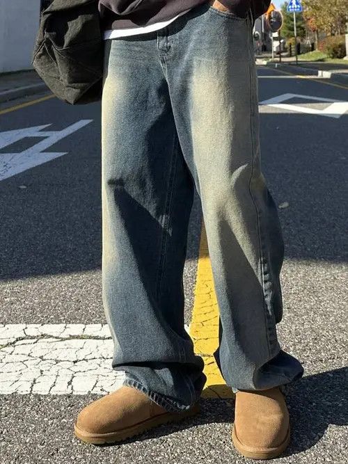 Japanese Brand × Vintage Washed Skate Baggy Denim Jeans Loose Fit Size US 33 - 4 Thumbnail