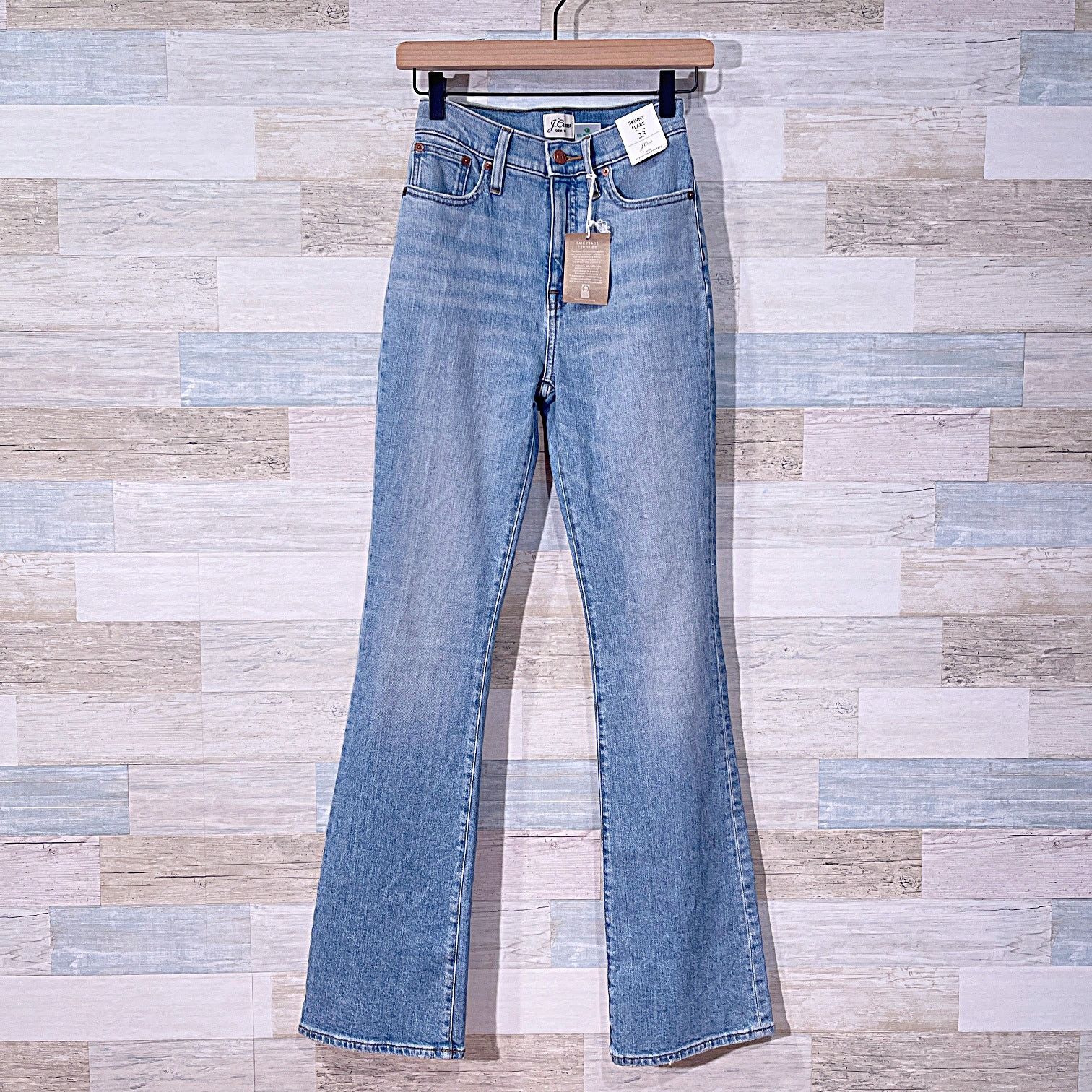 J.Crew J CREW Skinny High Rise Flare Jeans Womens 23 Size 23" - 2 Thumbnail