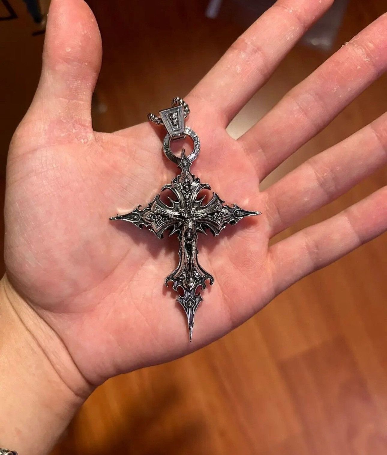Jewelry × Vintage Gothic Skeleton Cross Necklace Chain Size ONE SIZE - 1 Thumbnail