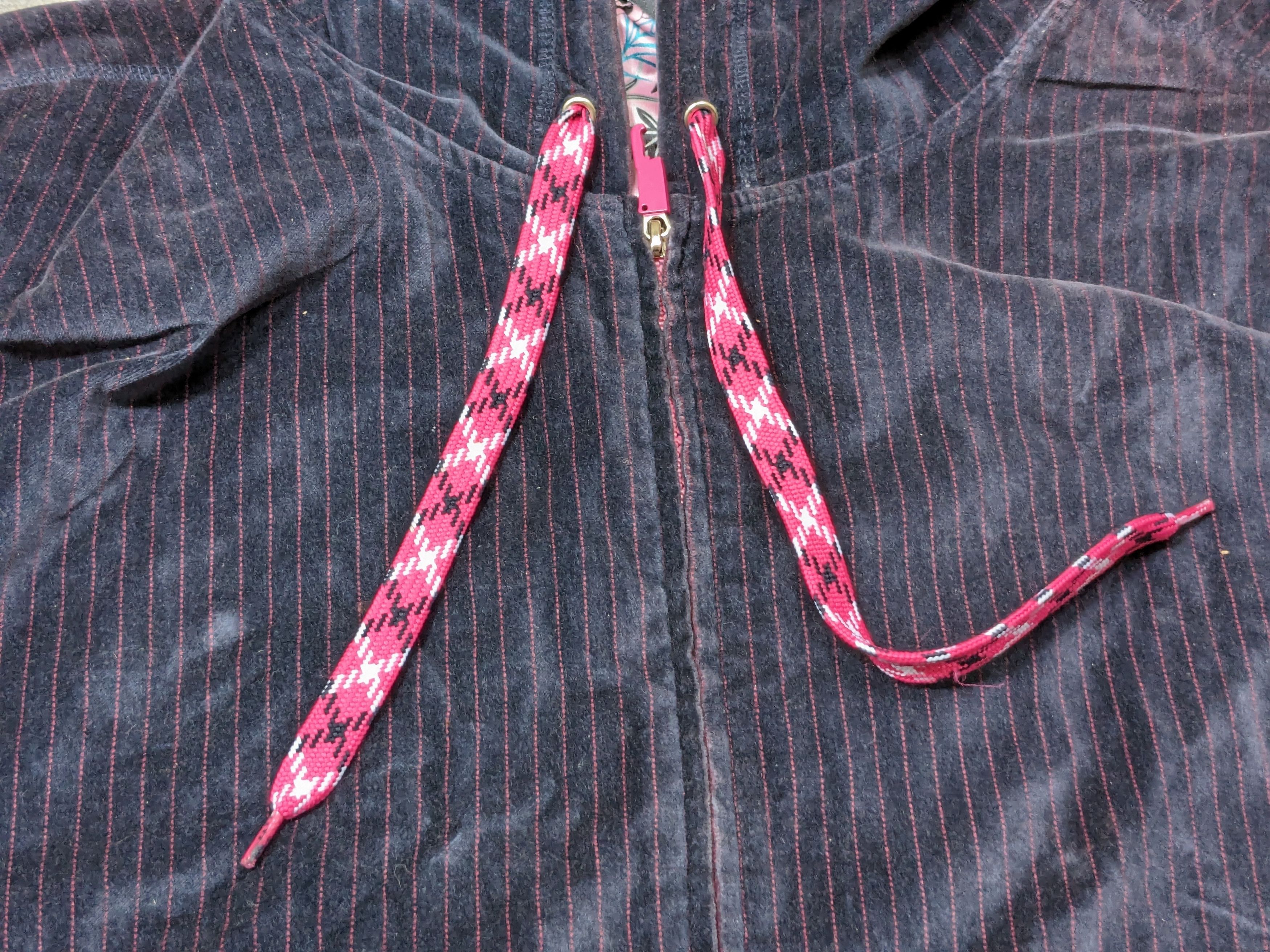 Artful Dodger Artful Dodger Hoodie Velvet 4XL Navy Blue Pink Striped Y2K Size US XXL / EU 58 / 5 - 10 Thumbnail