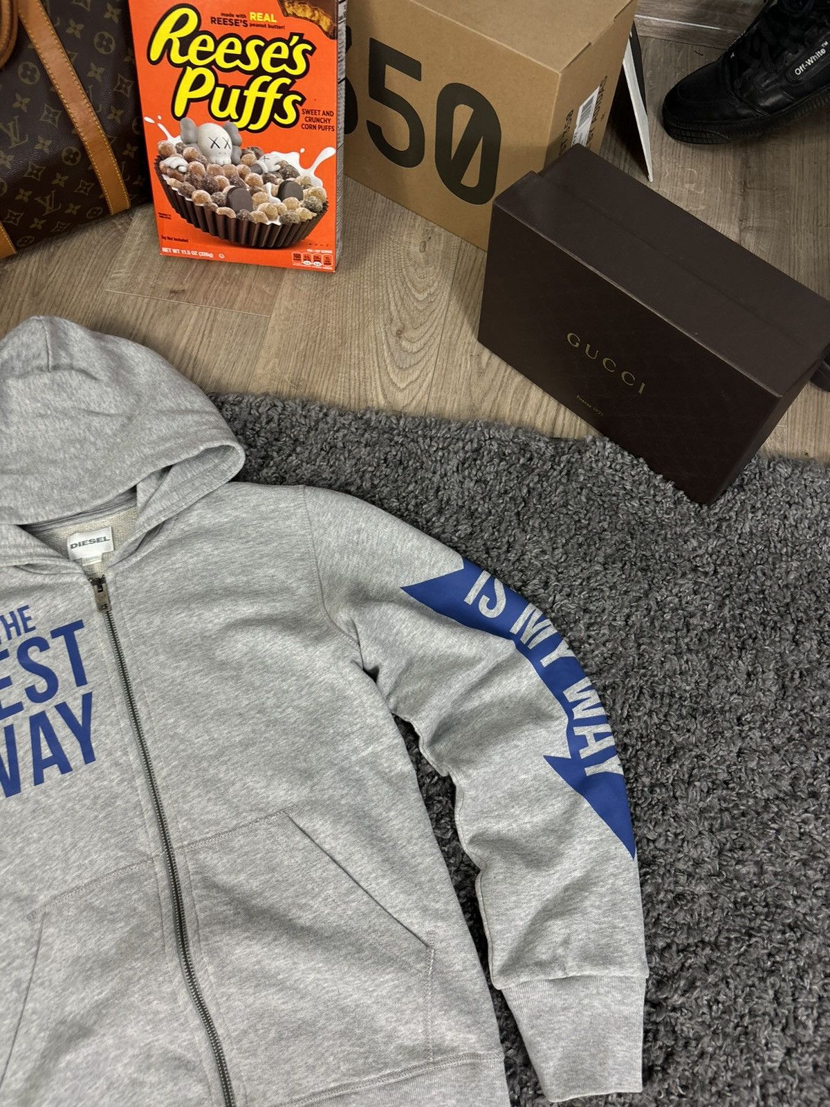 Diesel × Japanese Brand Vintage Y2K Diesel Zip Logo Sweatshirt Hoodie 00s Size US S / EU 44-46 / 1 - 4 Thumbnail