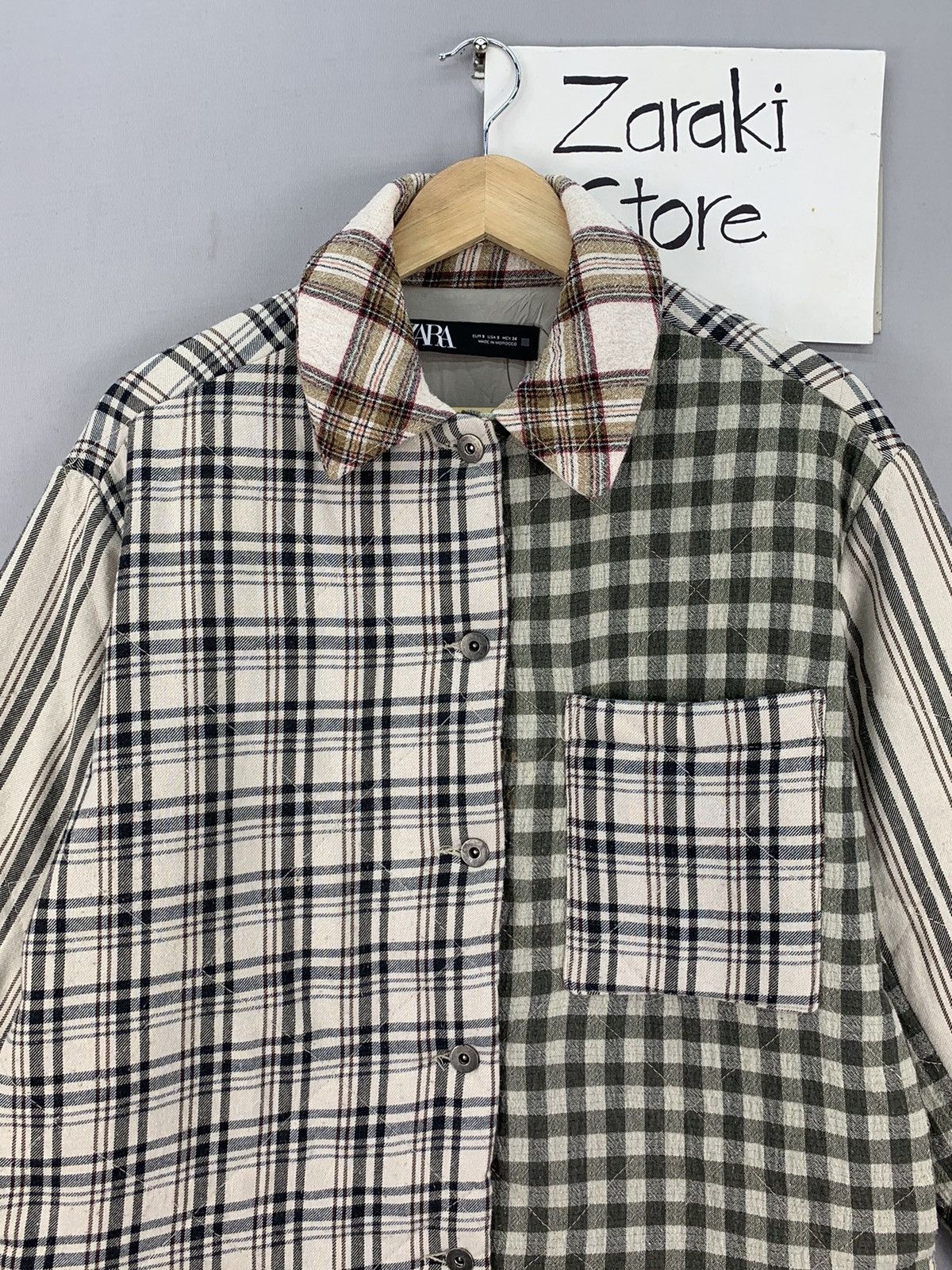 Flannel Zara Multi Plaid Quilted Flannel Jacket Size US M / EU 48-50 / 2 - 3 Thumbnail