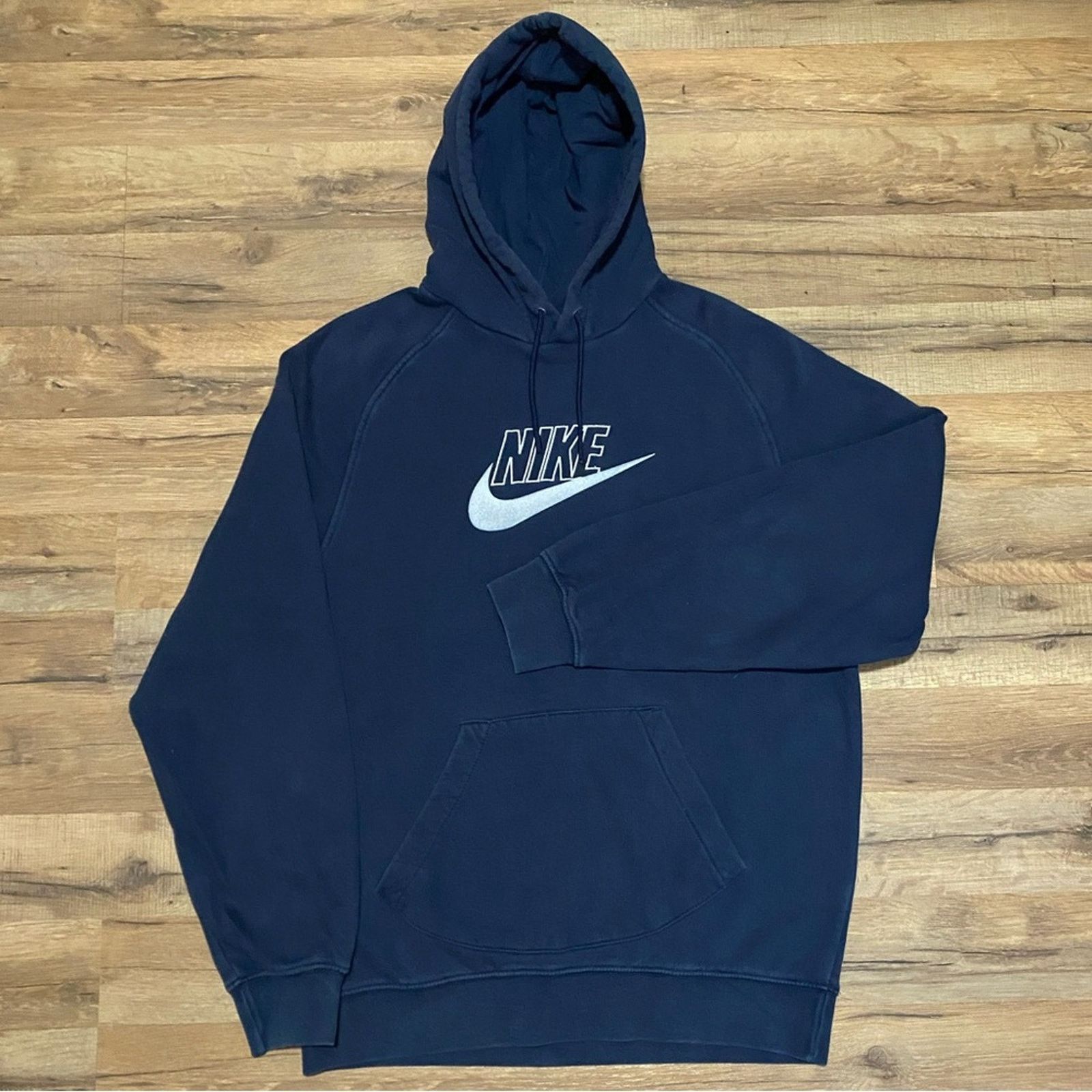 Nike Y2K Nike Center Swoosh Spellout Hoodie Size US L / EU 52-54 / 3 - 2 Thumbnail