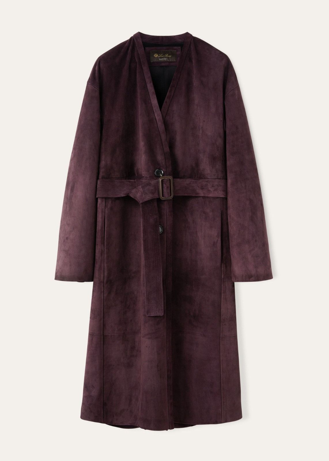 Loro Piana o1srvl11e0126 FAO3692 Cash Suede Peter Coat in Deep Burgundy Size L / US 10 / IT 46 - 1 Thumbnail
