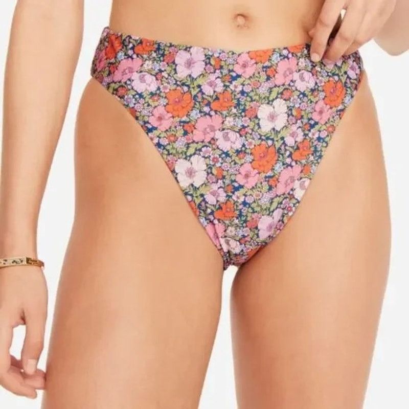 J.Crew NWT J.Crew high-rise cheeky bikini bottom Liberty Fabric 3X Size ONE SIZE - 1 Thumbnail