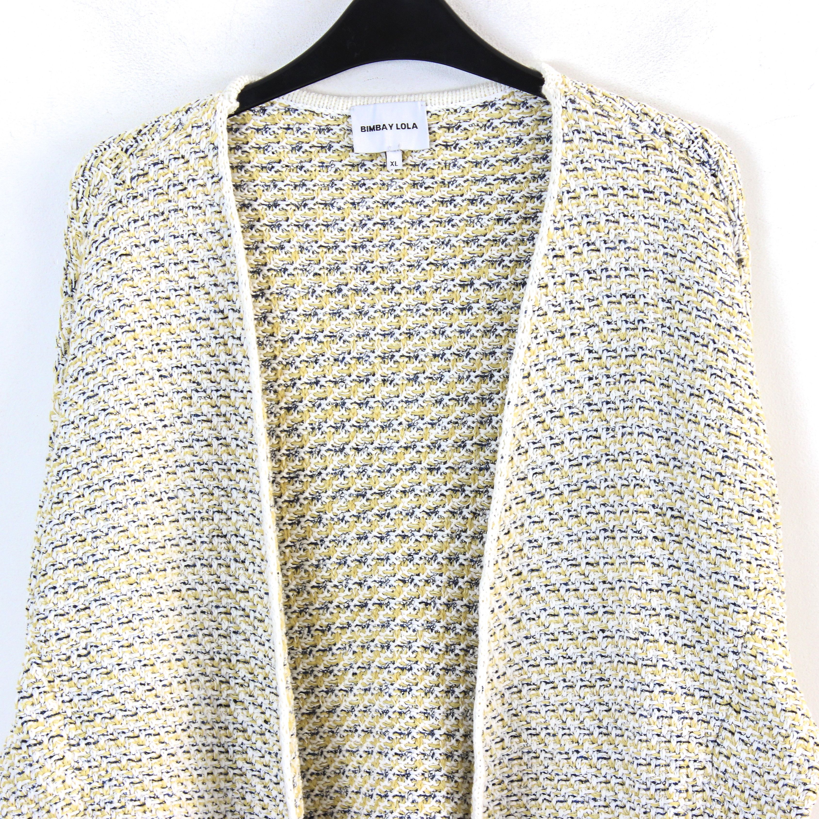 BIMBA Y LOLA × Designer women XL cardigan jumper sweater open jacket cotton acrylic Size XL / US 12-14 / IT 48-50 - 2 Thumbnail