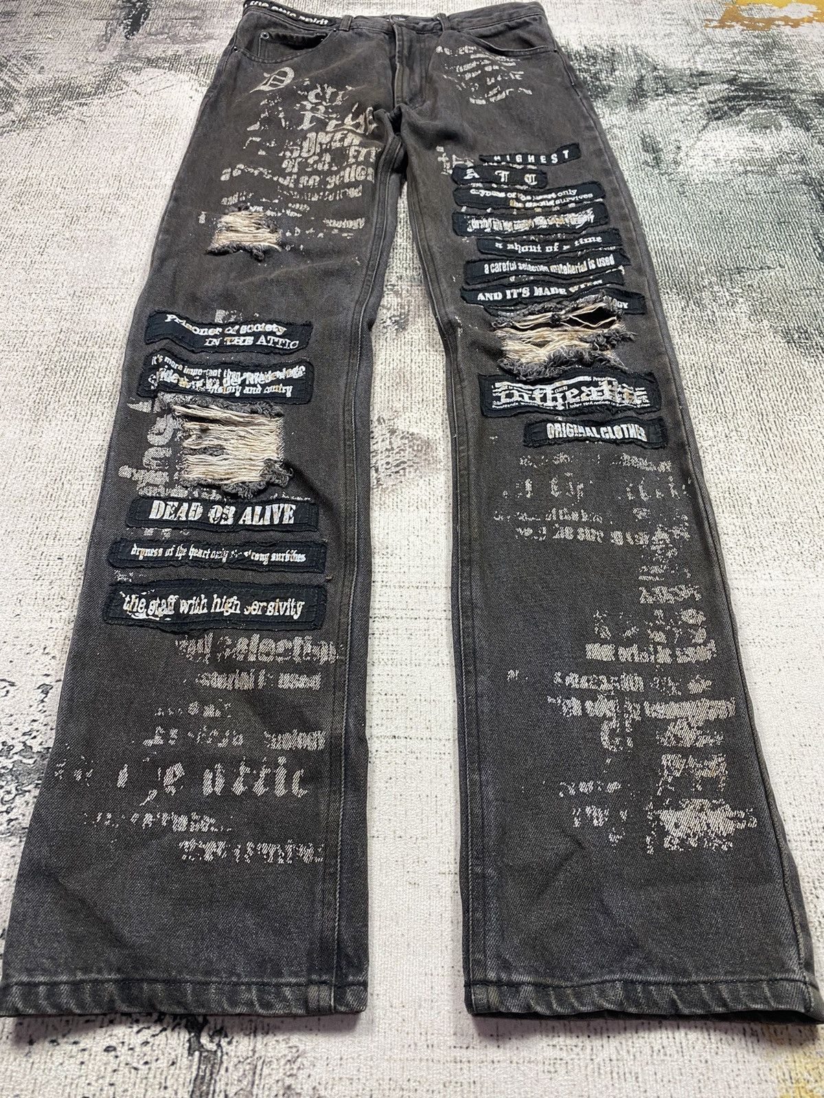Seditionaries RARE🔥Distressed Japanese Brand In The Attic Size US 29 - 6 Thumbnail