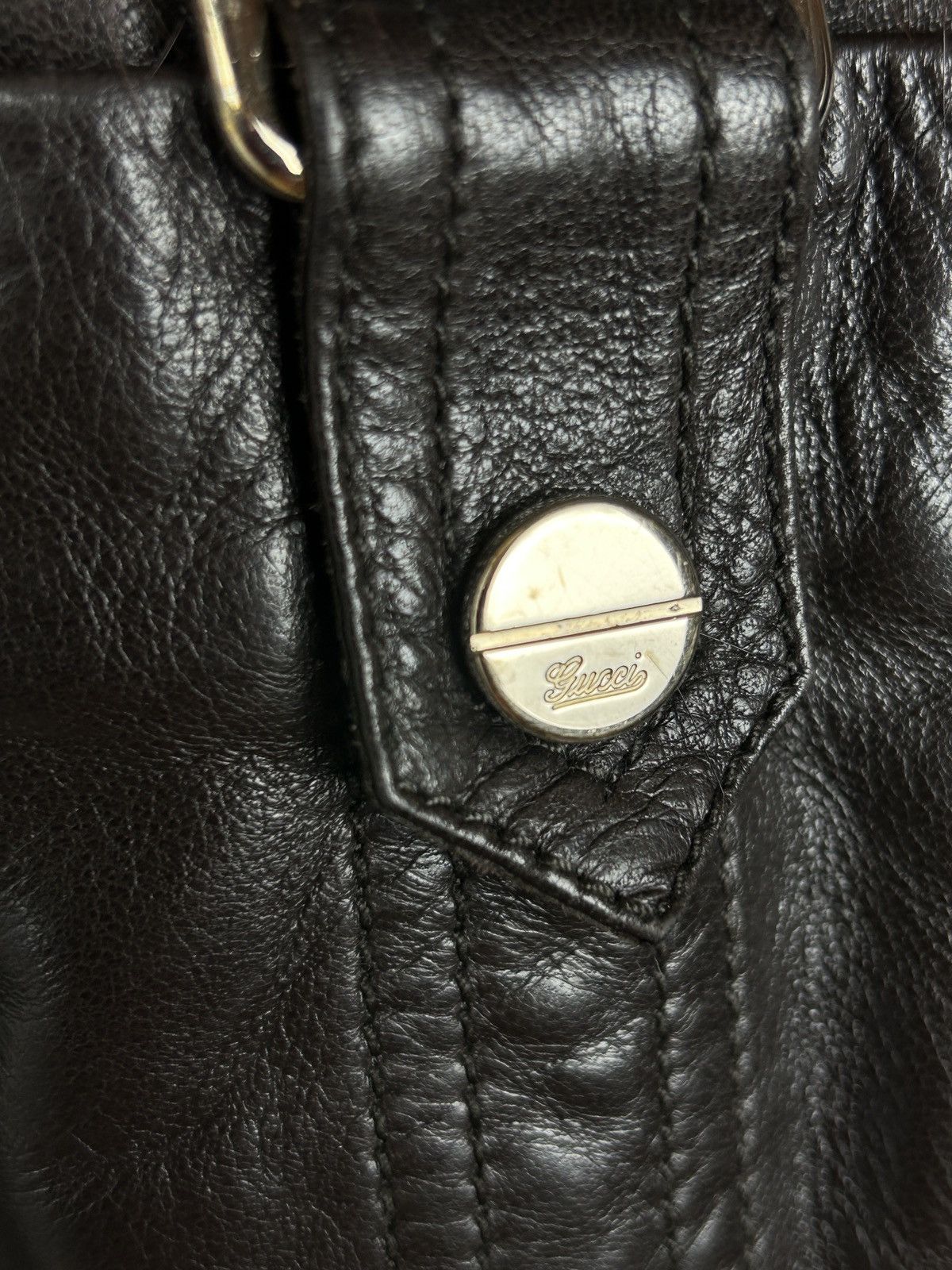 Gucci Gucci Tom Ford Brown Leather/Fur GG Leather Belt Jacket 40 Size S / US 4 / IT 40 - 12 Thumbnail