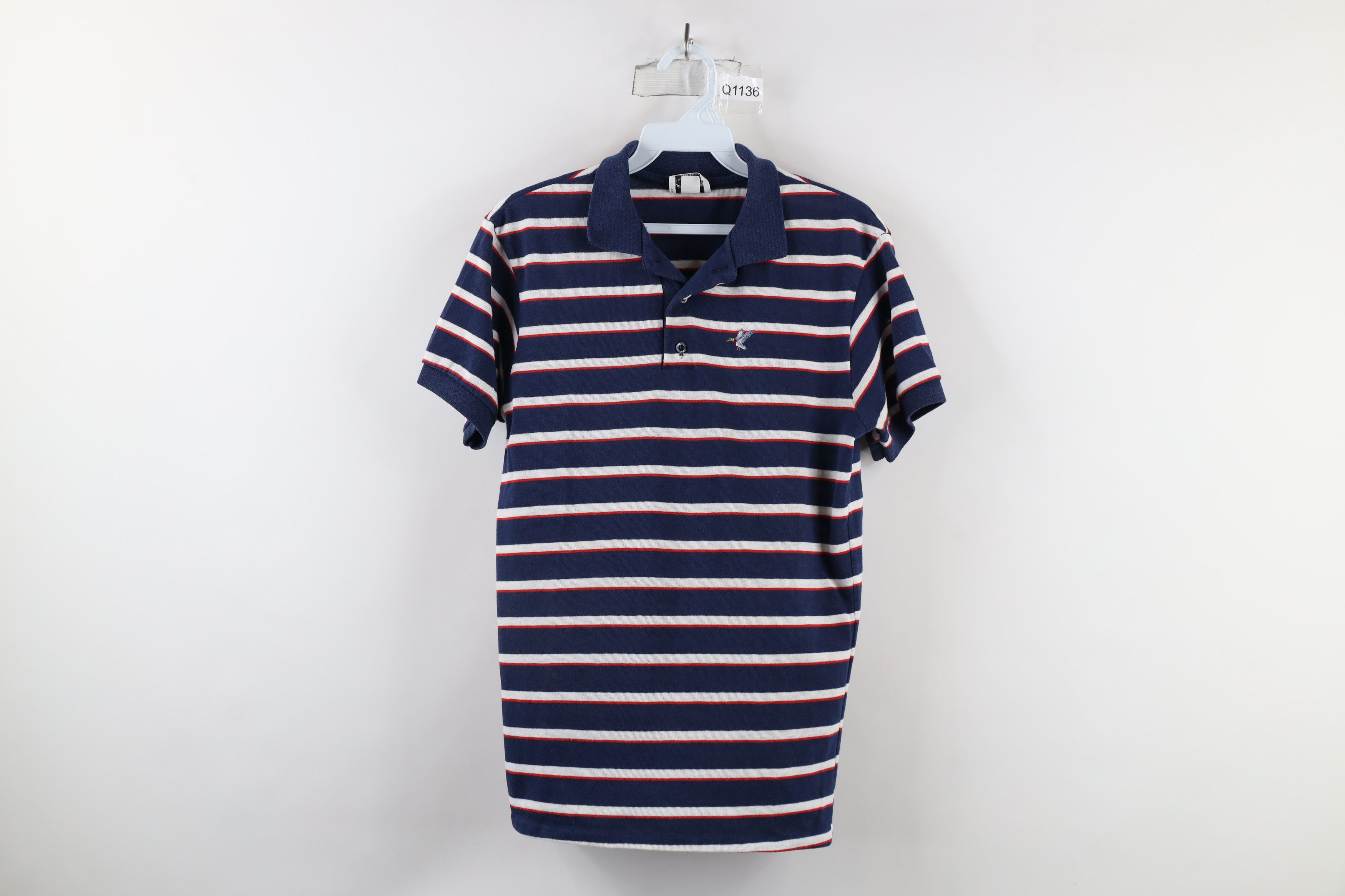 Vintage Vintage 70s Streetwear Striped Knit Collared Polo Shirt USA Size M / US 6-8 / IT 42-44 - 1 Thumbnail