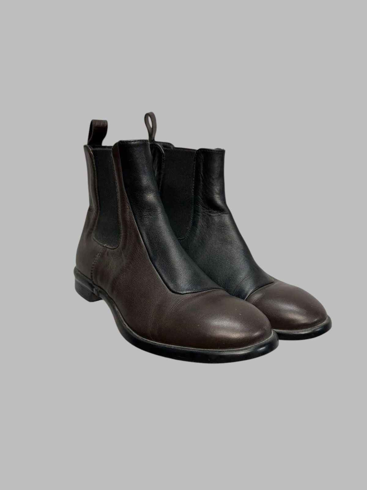 Dirk Bikkembergs Bikkembergs Brown Leather Moto Boots Y2K Futuristic Style Size US 6 / IT 36 - 9 Thumbnail