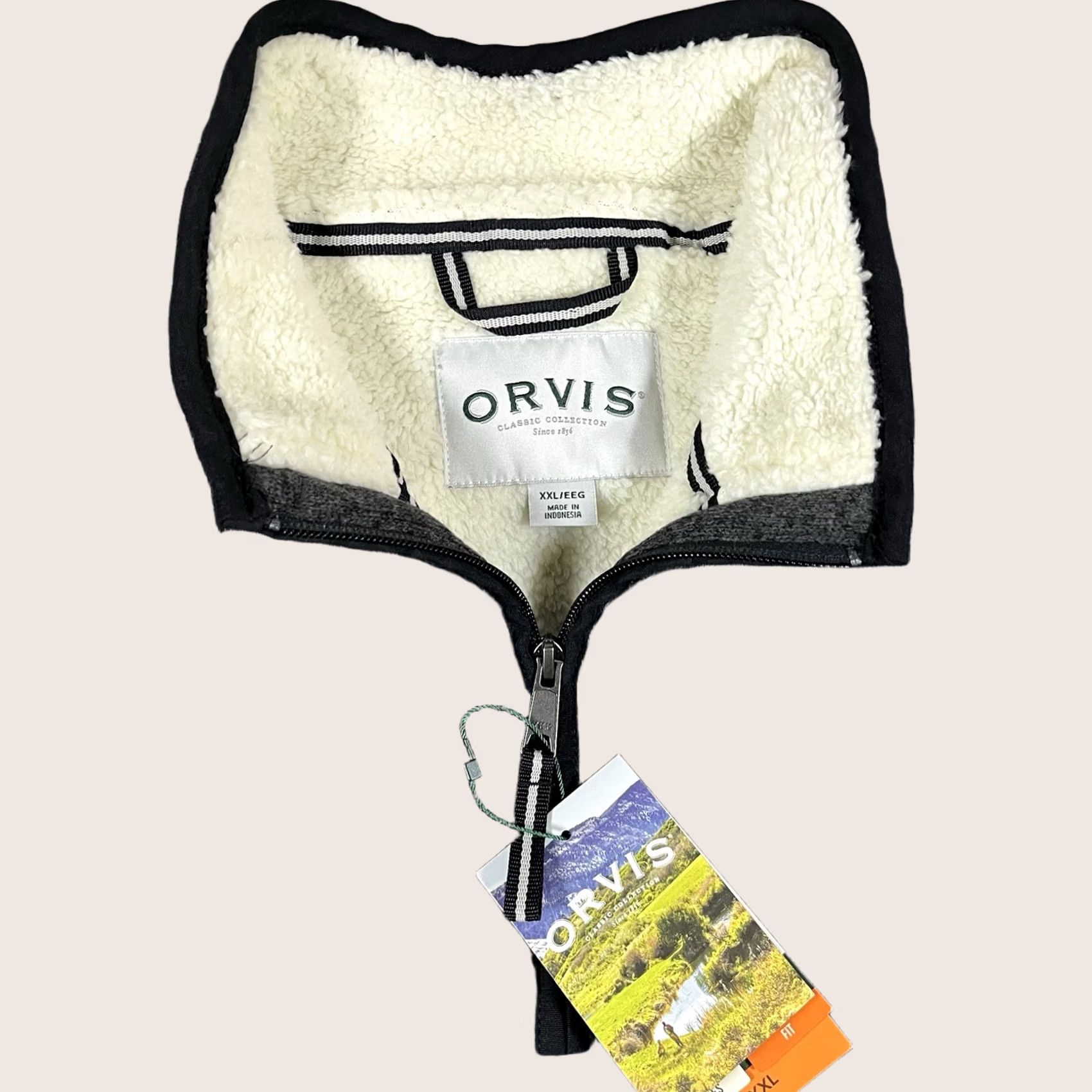 Orvis Orvis 1/4 Zip Pullover Mens 2XL Sherpa Lined Sweater Fleece New Hunting Fishing Shirt Category: Sweater Size US XXL / EU 58 / 5 - 1 Thumbnail