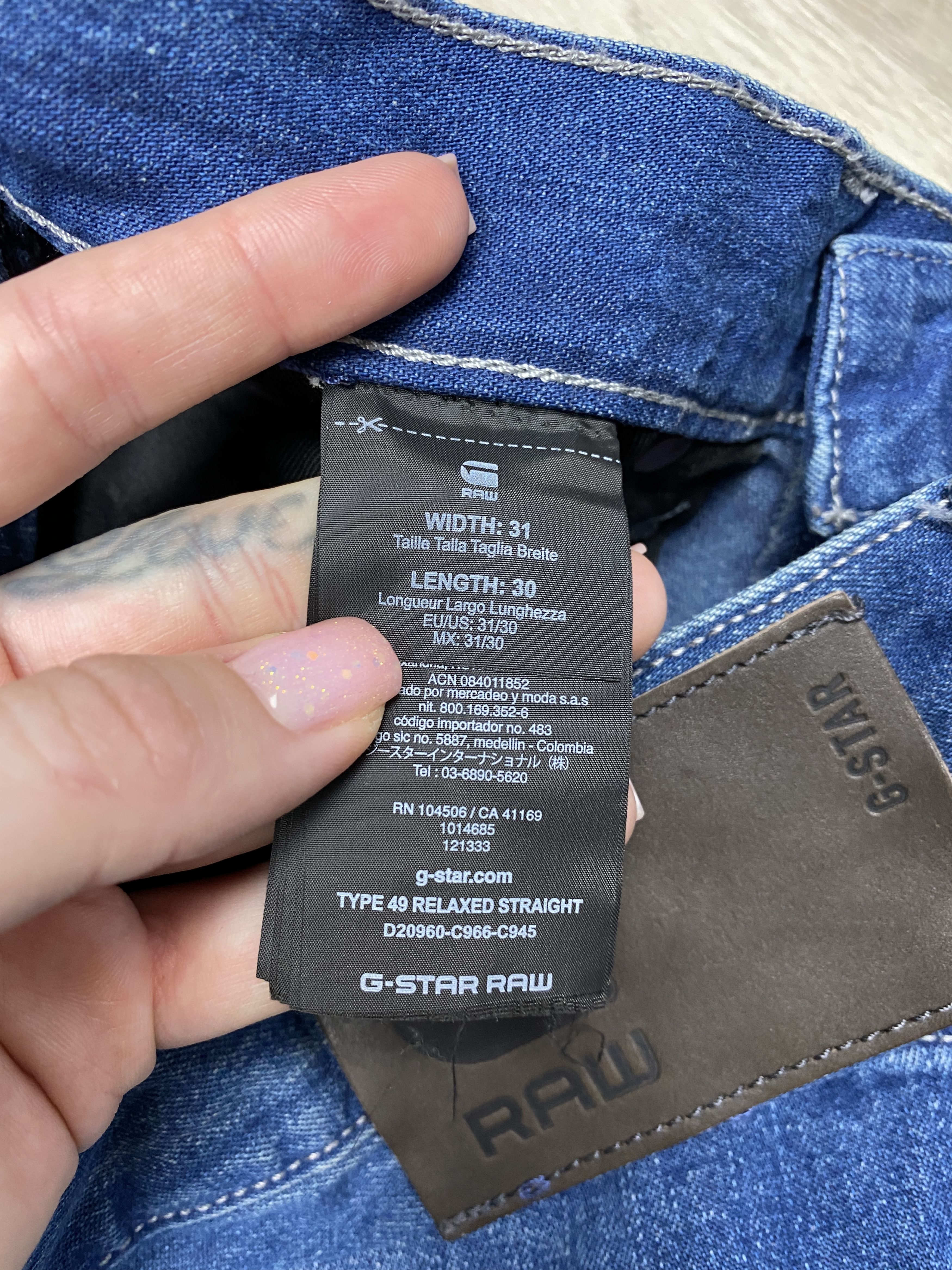 G-Star G Star Raw Vintage Mens Relaxed Straight Denim Pants Jeans Size US 31 - 5 Thumbnail