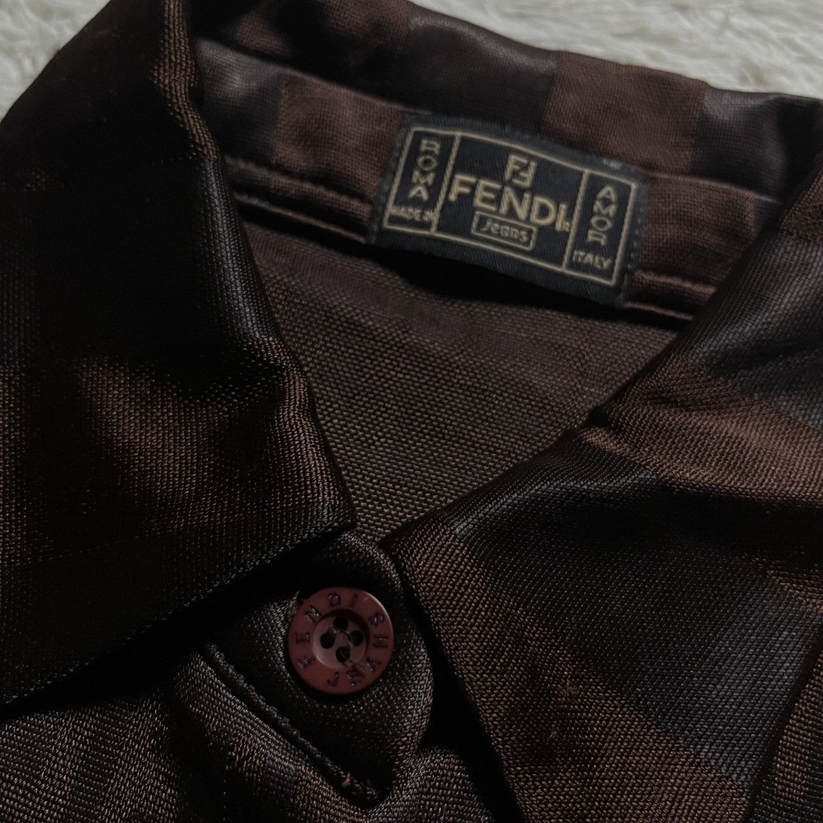 Fendi Vintage Fendi Monogram Button-up Shirt Size US M / EU 48-50 / 2 - 3 Thumbnail
