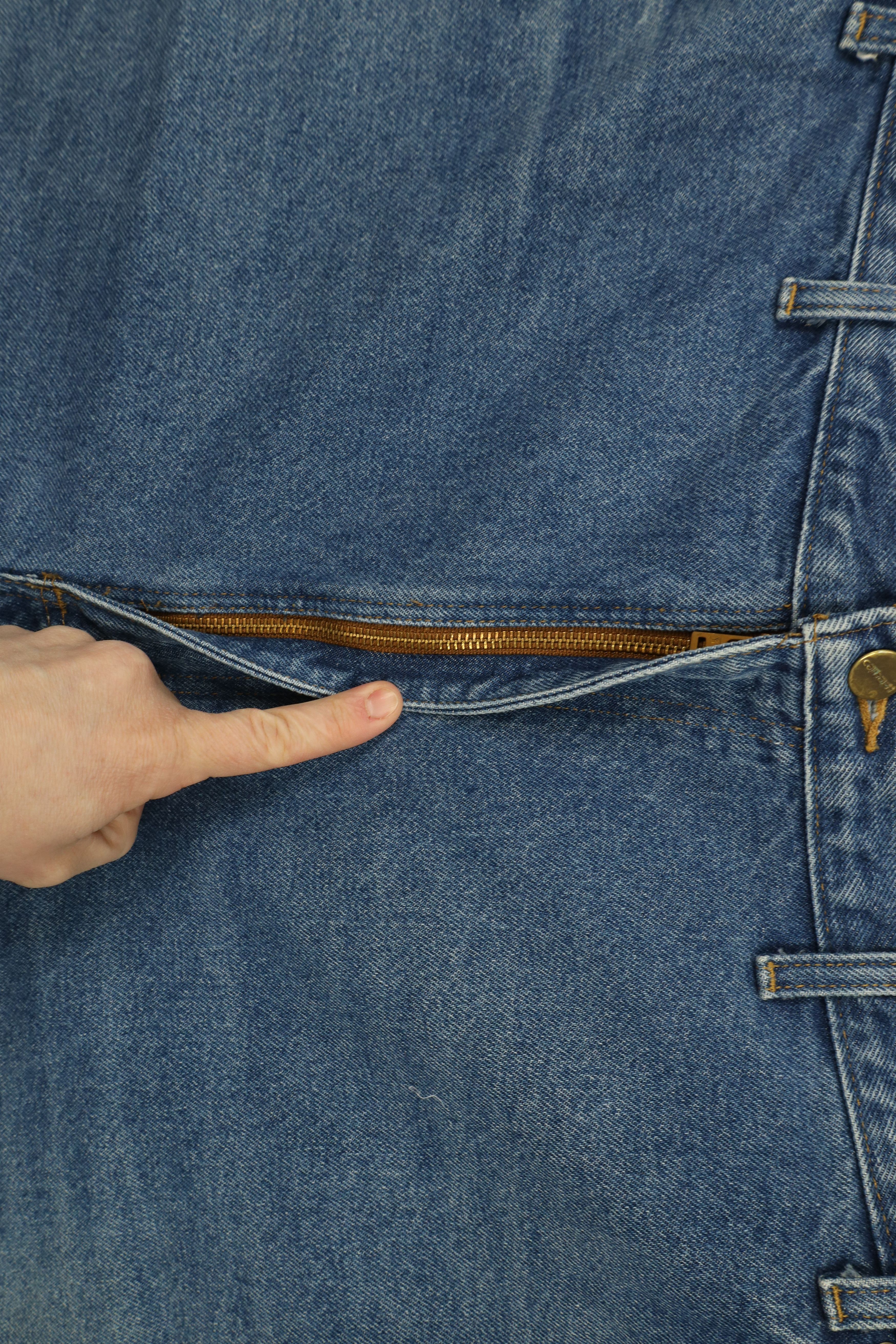 Carhartt × Vintage Vintage Y2K Carhartt Spell Relaxed Fit Wide Leg Jeans Blue Size US 44 / EU 60 - 8 Thumbnail