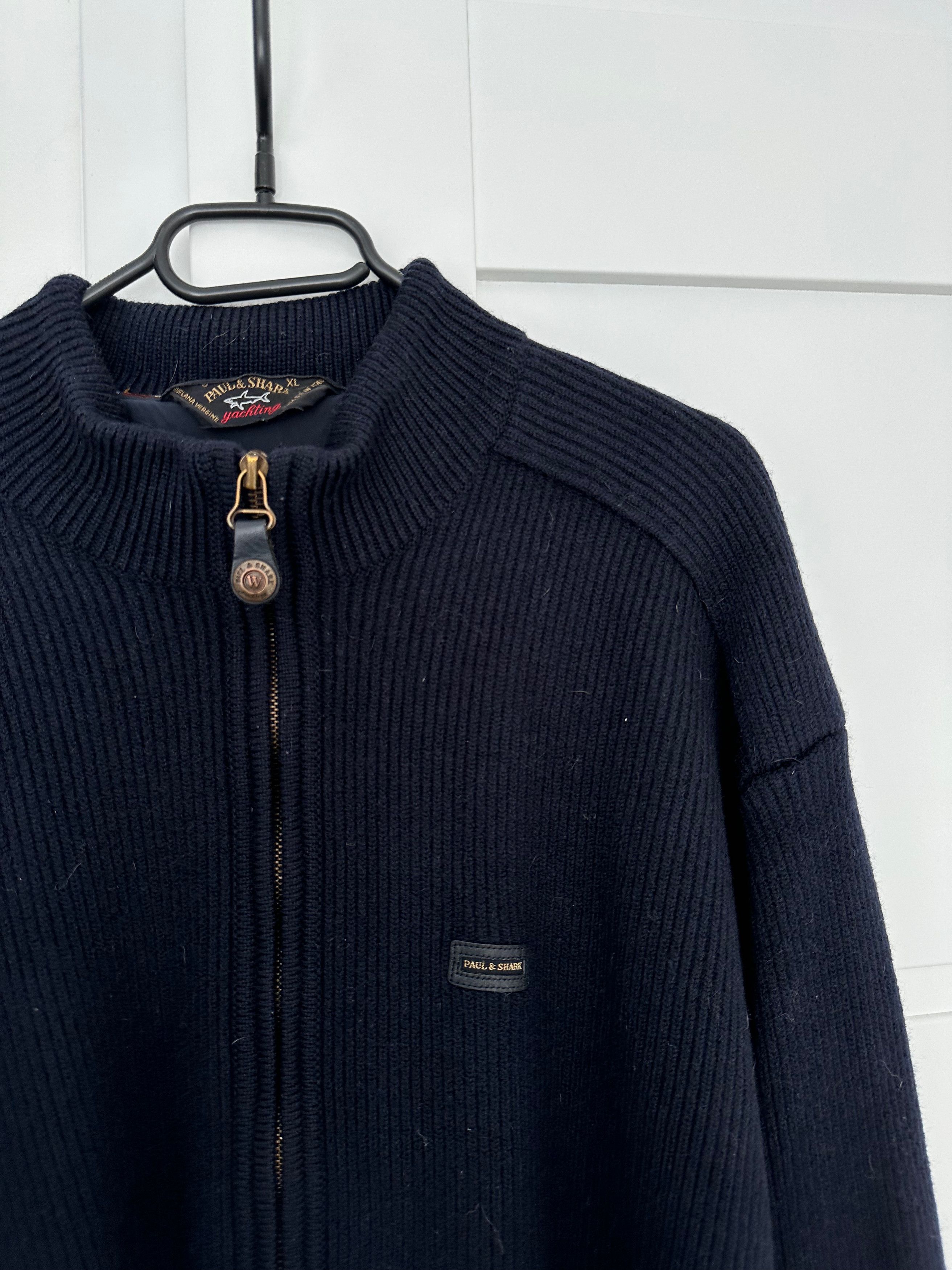 Paul & Shark Paul & Shark Yachting vintage wool bomber jacket knit blue Size US L / EU 52-54 / 3 - 4 Thumbnail
