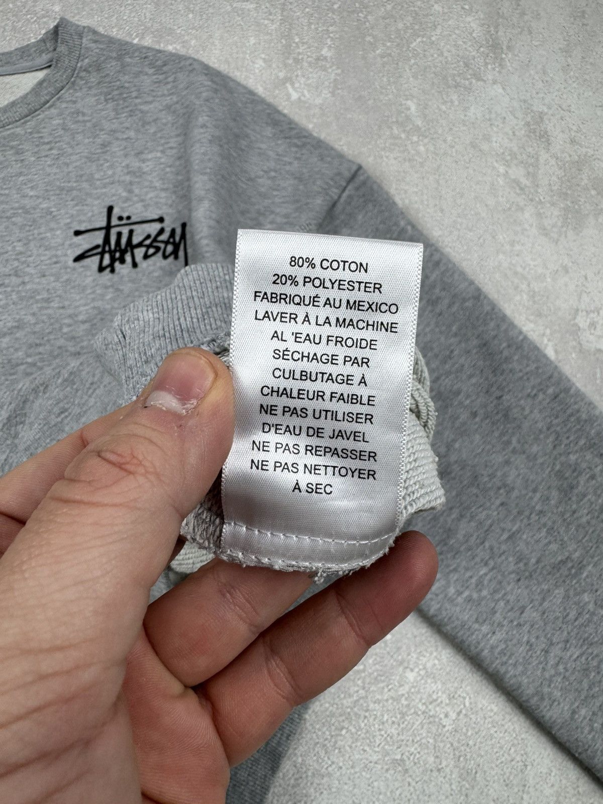 Stussy Stussy Classic Gray Sweatshirt Big Logo Crew Neck Y2k sz XL Size US XL / EU 56 / 4 - 11 Thumbnail