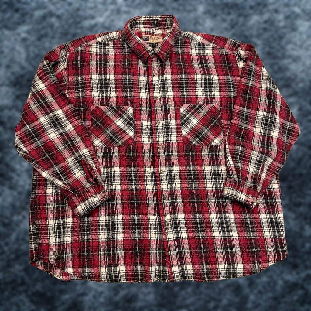 Vintage VINTAGE Big Mac Shirt Men’s 3XL Tall Red Plaid Flannel Button Up Thick Vtg Size US XXL / EU 58 / 5 - 1 Thumbnail