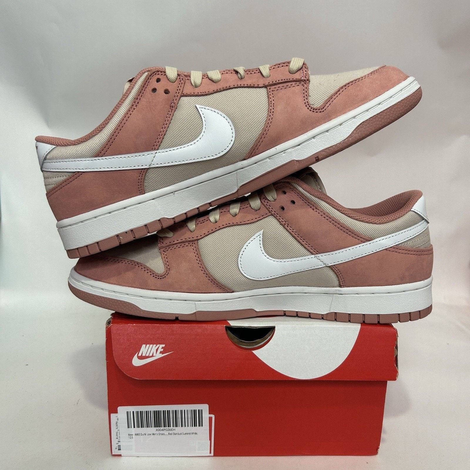 Nike Nike Dunk Low Retro PRM “Red Stardust Summit White” Size US 12.5 / EU 45-46 - 3 Thumbnail