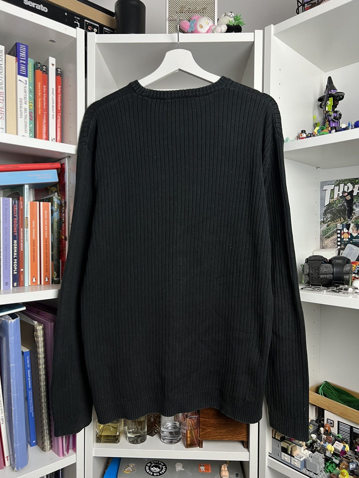 DKNY × Vintage Vintage Y2K DKNY Jeans big logo ribbed sweater L avantgarde Size US L / EU 52-54 / 3 - 2 Thumbnail