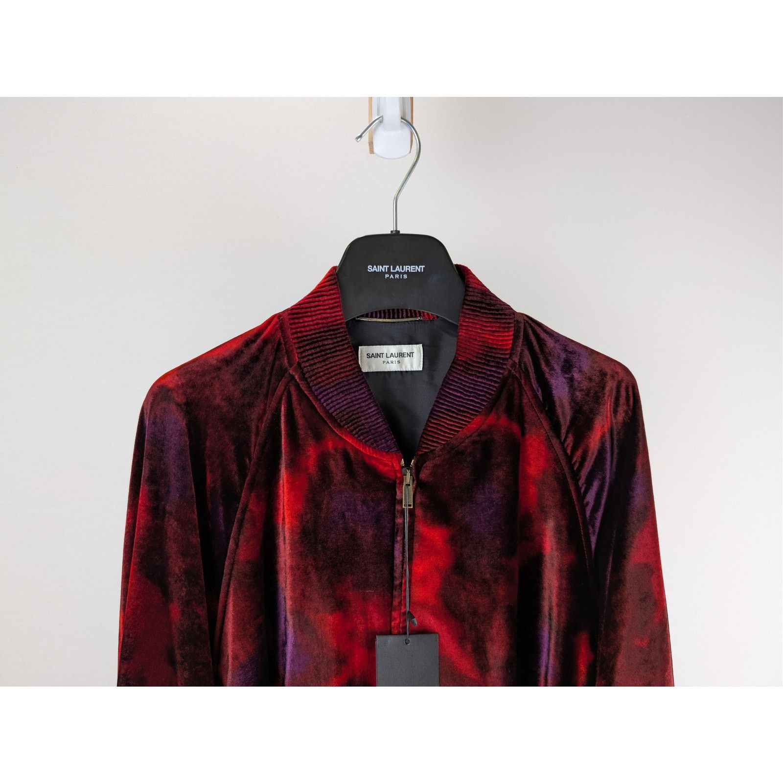 Saint Laurent Paris o1rshd1 Velours Liquide Ombre Jacket in Rouge Rose Size US L / EU 52-54 / 3 - 3 Thumbnail