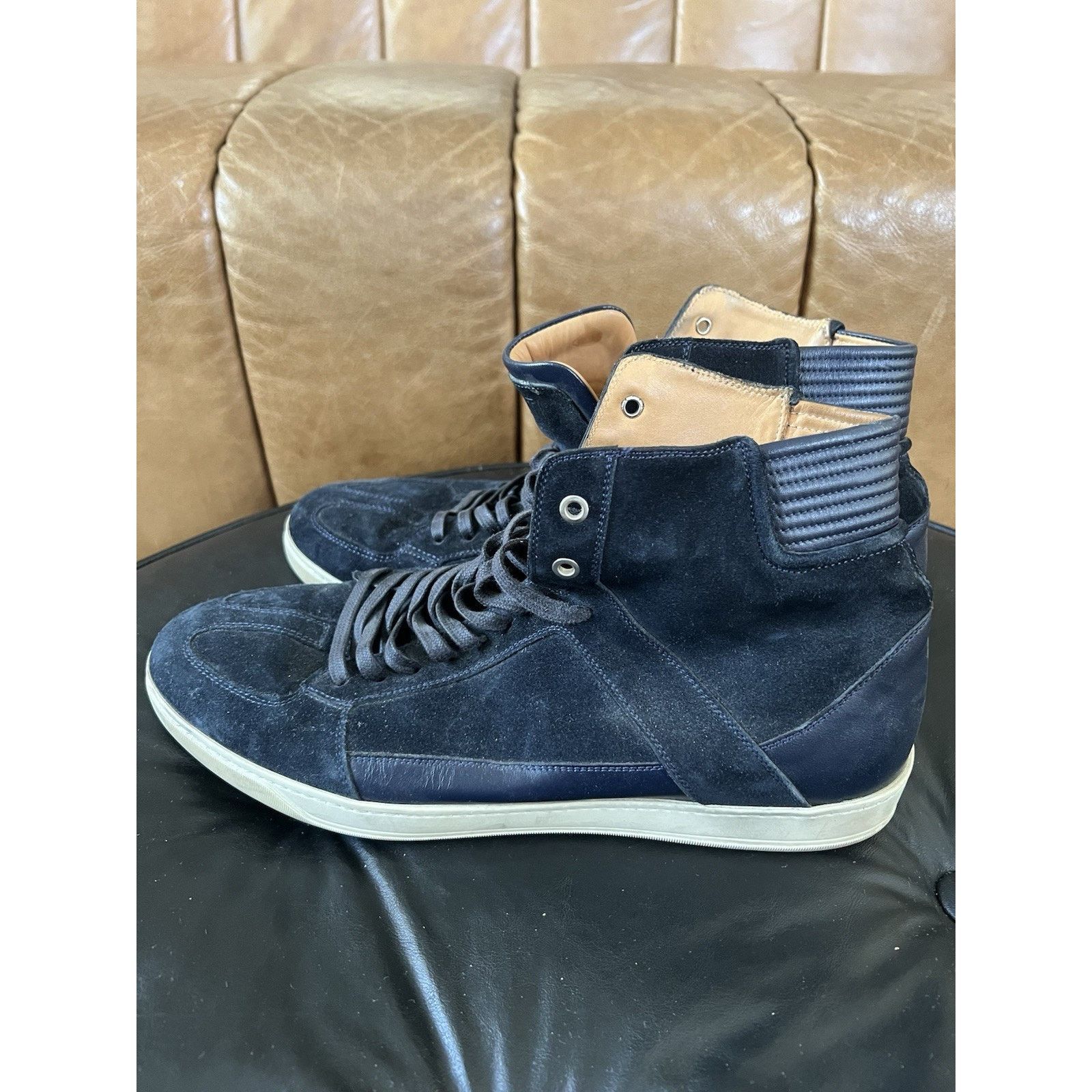 Other Lavati Navy-mid Italian Leather Sneackers US 11 Size US 11 / EU 44 - 3 Thumbnail