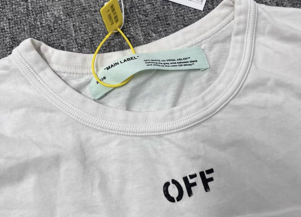 Off-White OFF-WHITE Graffiti Warning Line Short Sleeve T-shirt J16 Size US S / EU 44-46 / 1 - 5 Thumbnail