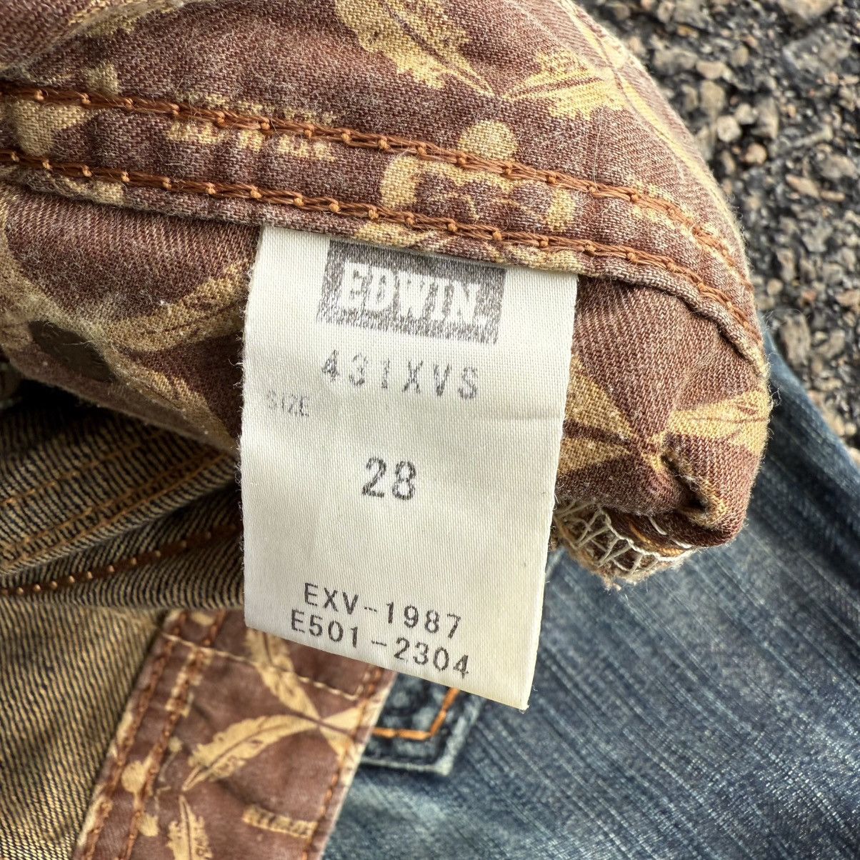 Edwin VINTAGE EDWIN FLARE RIPPEP JEAN DENIM PANTS Size US 30 / EU 46 - 15 Thumbnail