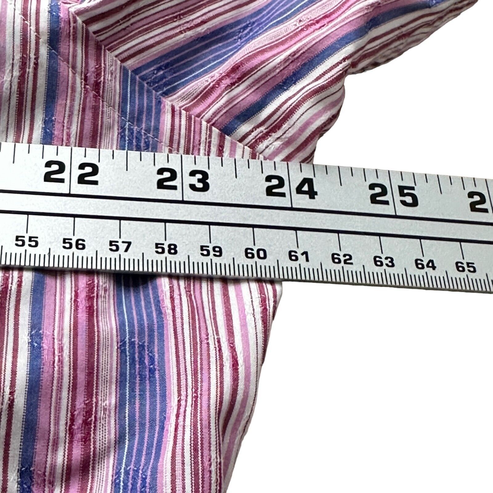 BUGATCHI Bugatchi Shirt XL Striped Pink Purple Flip Cuff Button Up Size US XL / EU 56 / 4 - 10 Thumbnail