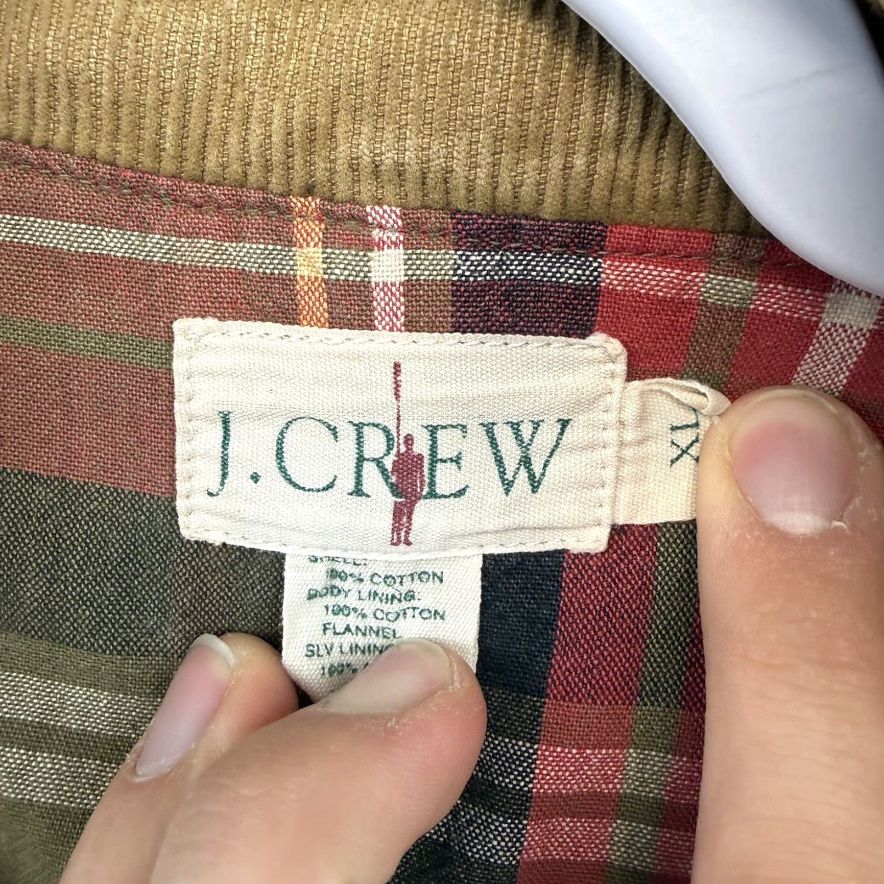 J.Crew VINTAGE J.CREW Jacket Mens XL Brown Barn Coat Oarsman 90s Chore Plaid Corduroy Size US XL / EU 56 / 4 - 4 Thumbnail