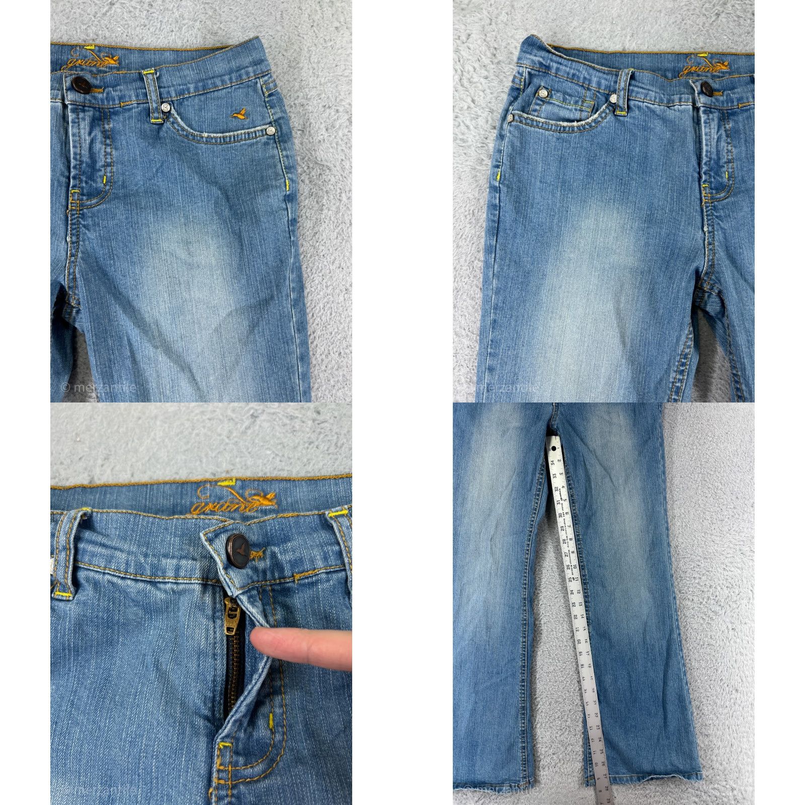 Vintage Grane Women's Bootcut Jeans Size 9 Light Blue Denim Cotton-Blend Western Style, Relaxed Fit Size 30" / US 8 / IT 44 - 8 Thumbnail