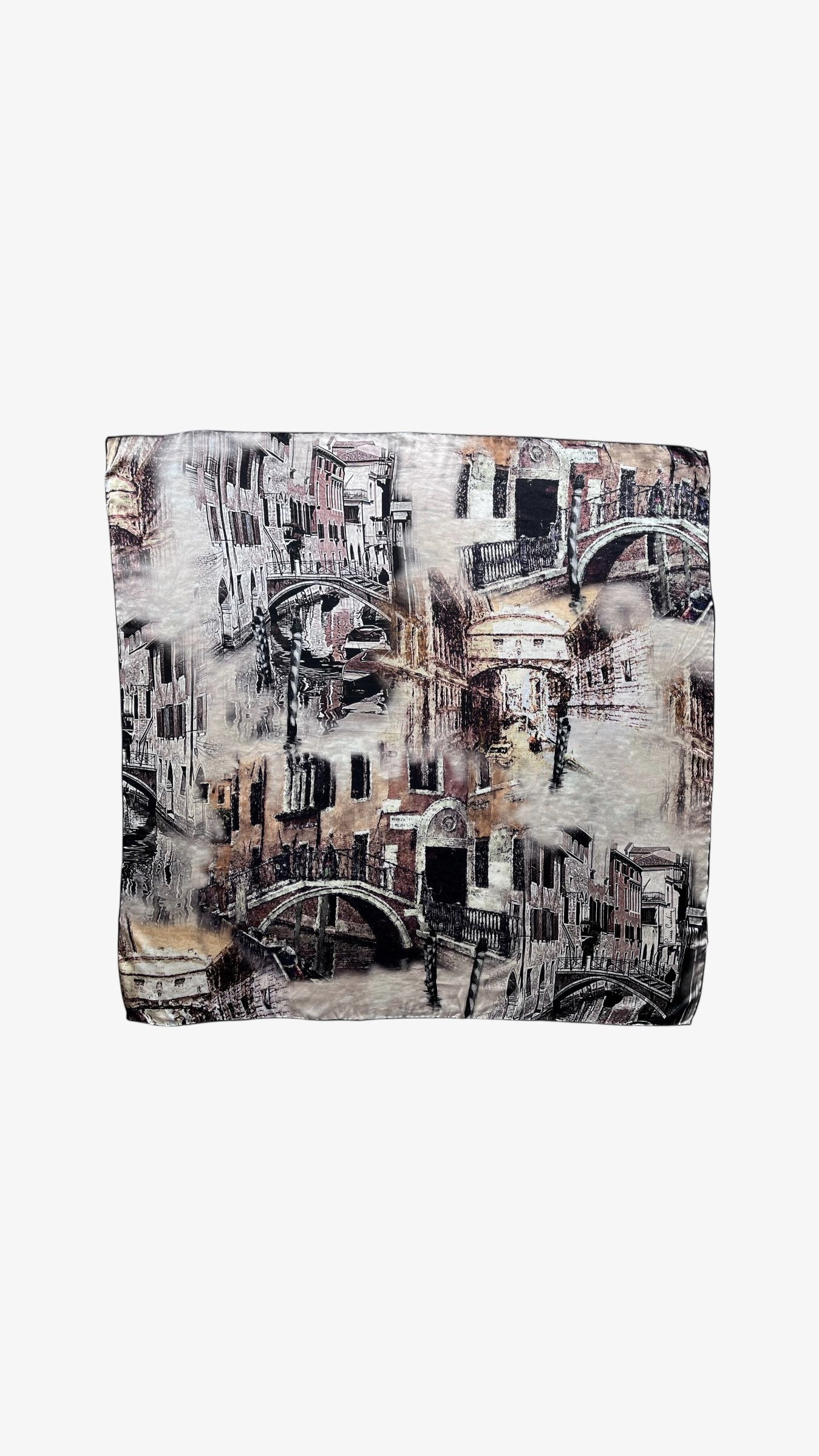 Pierre Cardin Vintage 90s Pierre Cardin Venice Painting Print Silk Scarf Size ONE SIZE - 1 Thumbnail