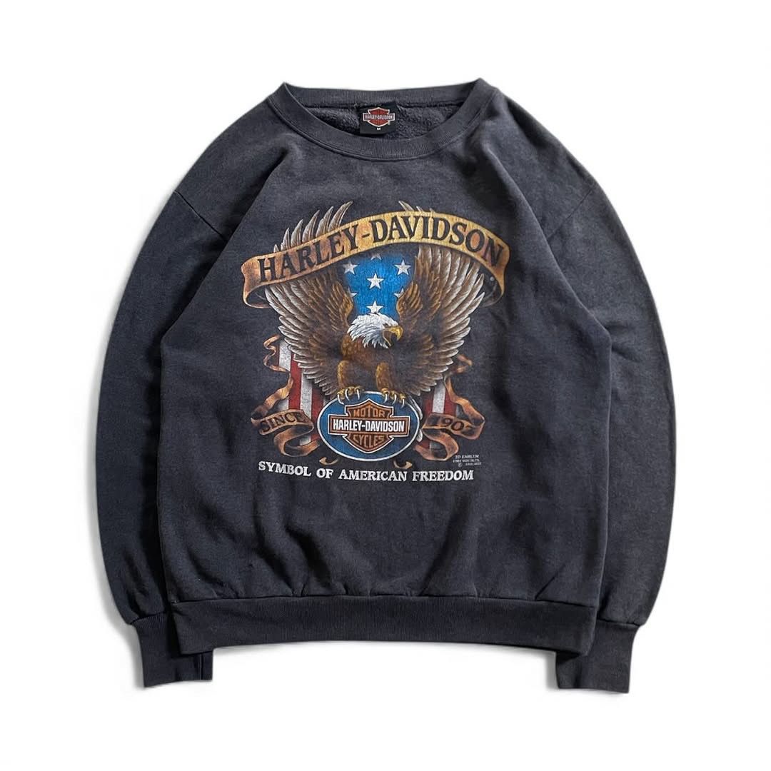 Harley Davidson 1991 Vintage 3D Emblem Harley Davidson Sweatshirt Size US M / EU 48-50 / 2 - 1 Thumbnail