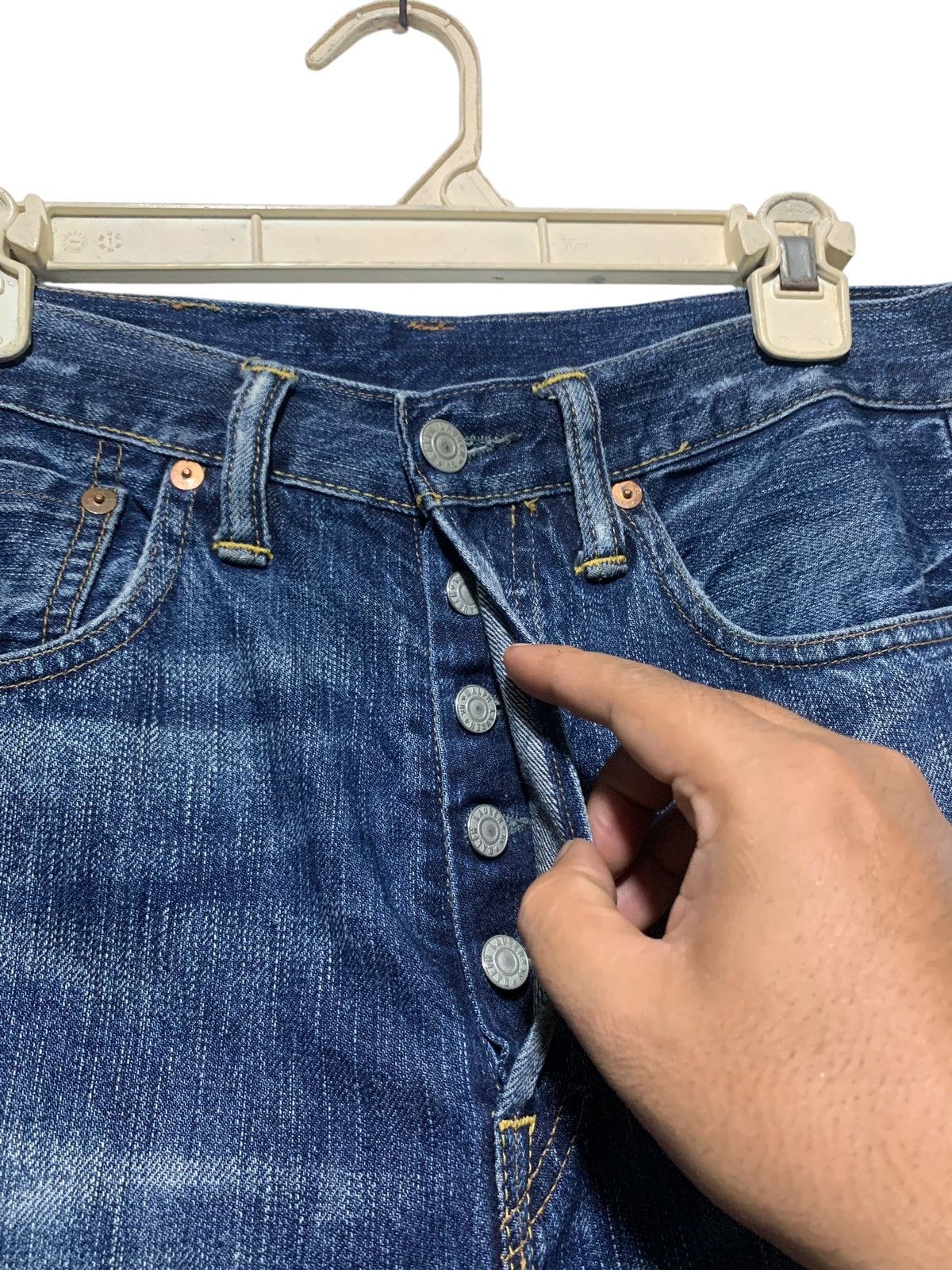 RRL Ralph Lauren RRL distressed raw hem selvedge jeans Size US 28 / EU 44 - 6 Thumbnail