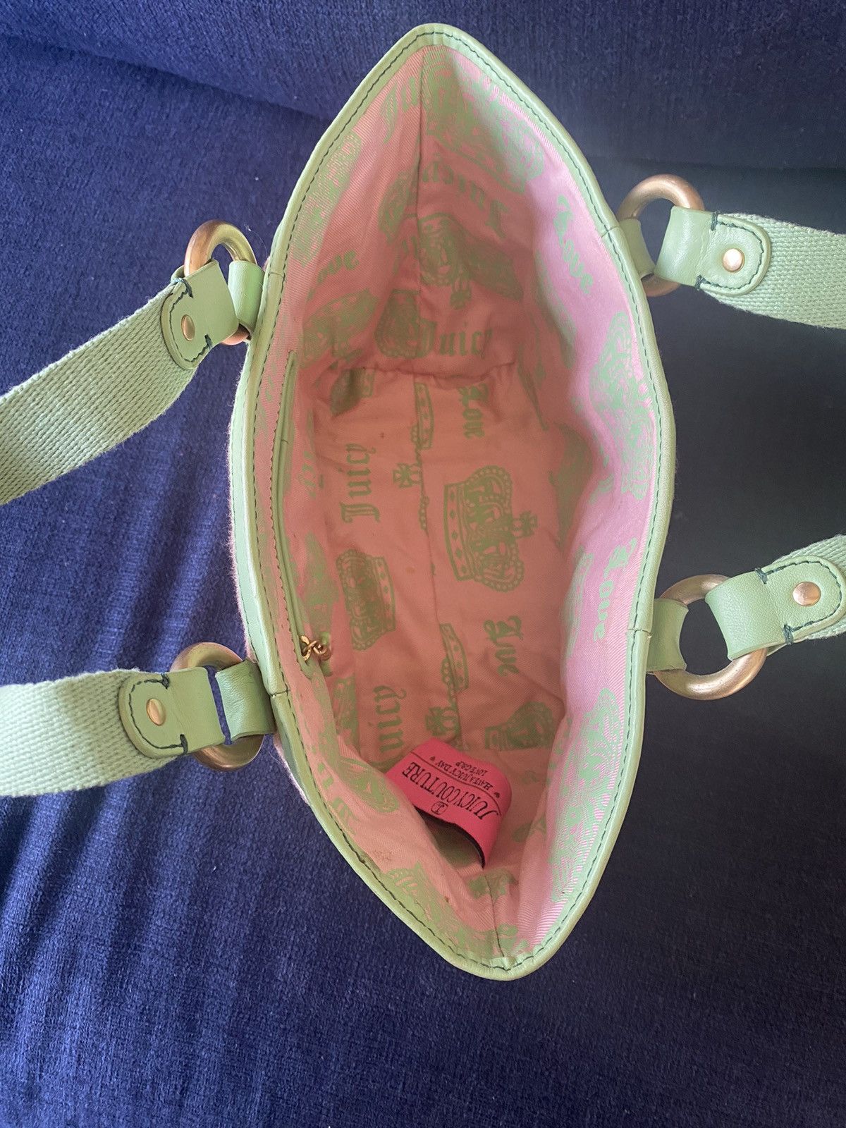 Juicy Couture Juicy Couture Girls Rule Bag Purse Tote Terry Y2K Size ONE SIZE - 6 Thumbnail
