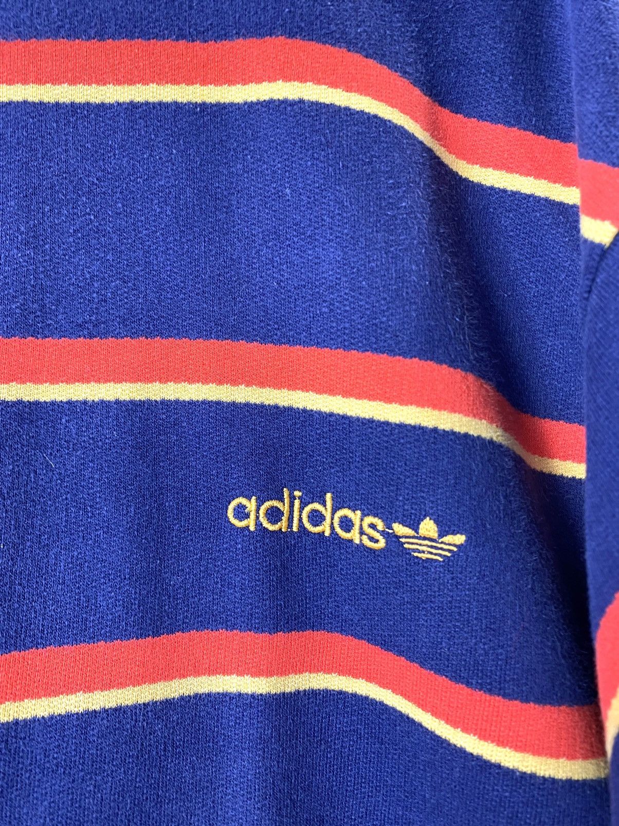 Adidas Rare! Vintage 80’s Adidas Striped Sweatshirt Sweater Size US L / EU 52-54 / 3 - 3 Thumbnail